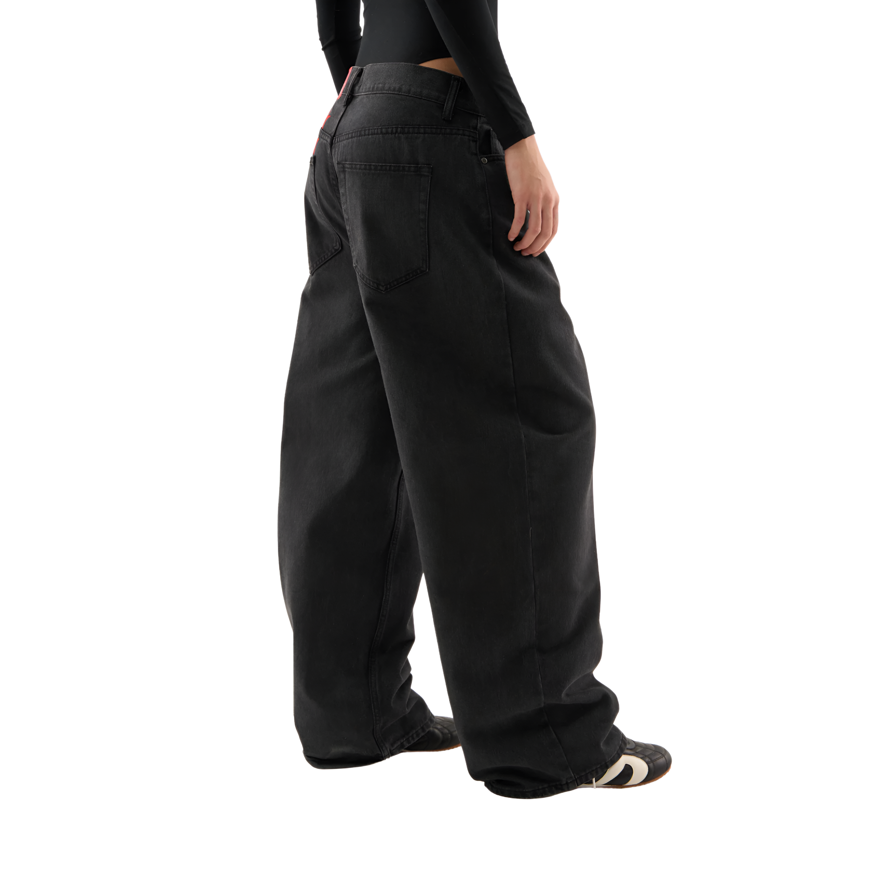 Wide Design Stylish Denim With Star Patch Detail-My Comfy Pant