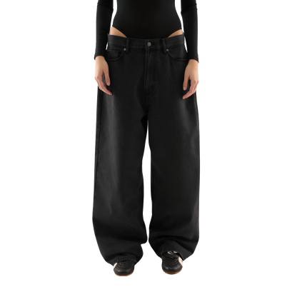 Wide Design Stylish Denim With Star Patch Detail-My Comfy Pant