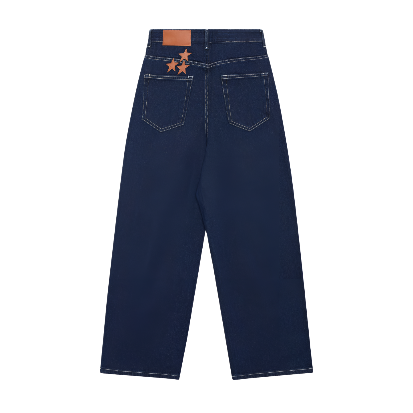 Wide Design Stylish Denim With Star Patch Detail-My Comfy Pant
