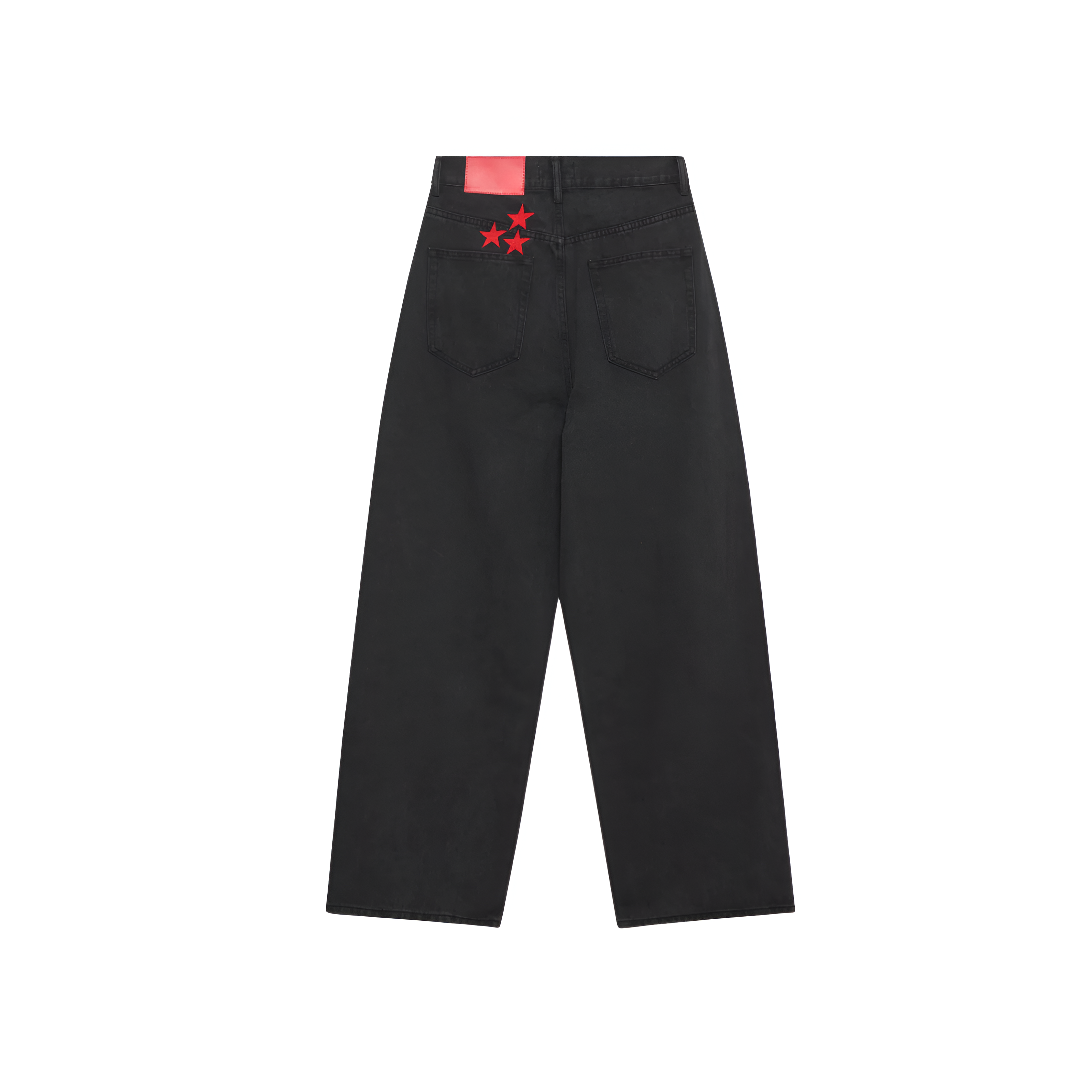 Wide Design Stylish Denim With Star Patch Detail-My Comfy PantWide Design Stylish Denim With Star Patch Detail - Image 4