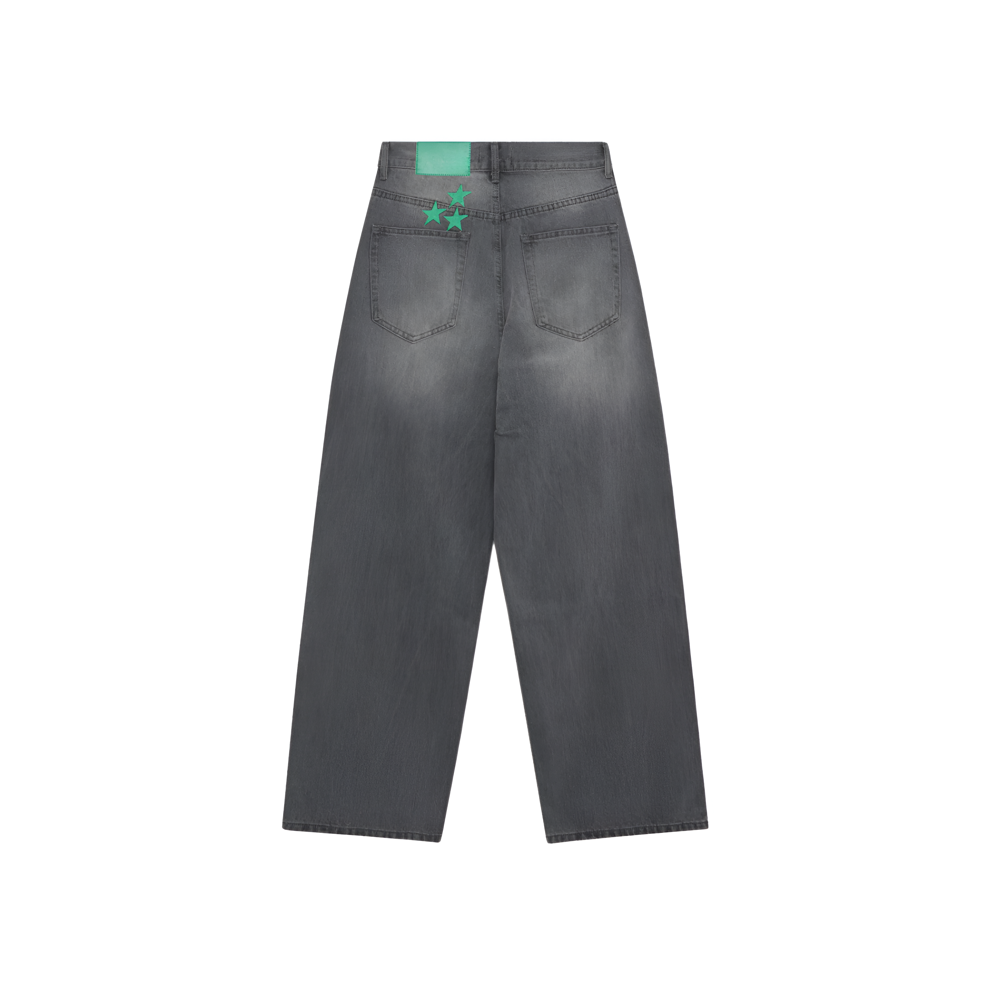 Wide Design Stylish Denim With Star Patch Detail-My Comfy Pant