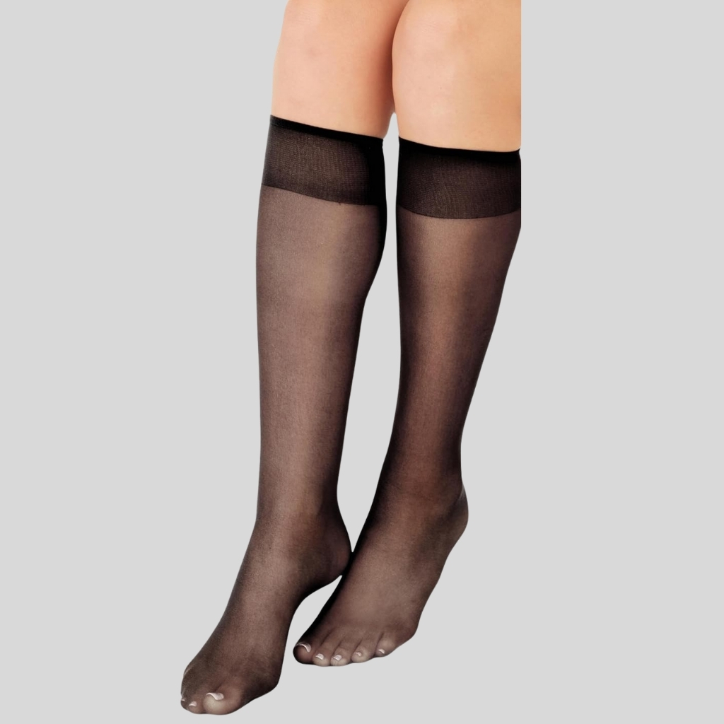 Women One Size Sheer Toe Nylon Hosiery