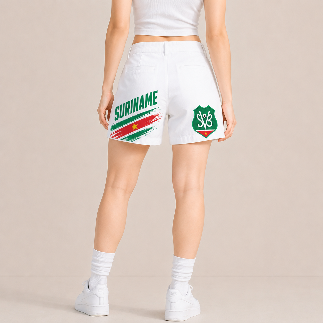 World Cup 2026 Suriname Football Fan Printed Twill Shorts