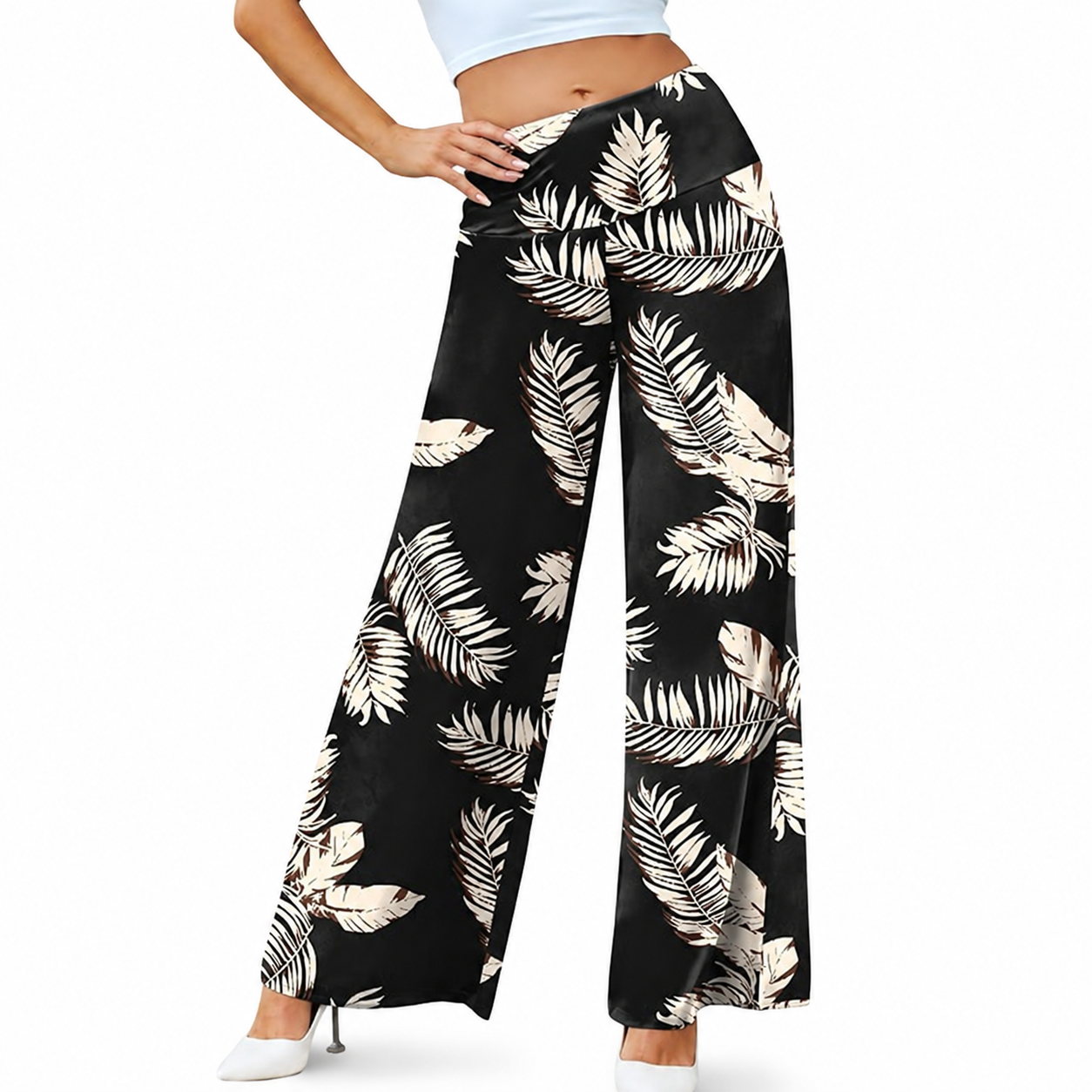 Casual Wide Flowy Loose Fit Pants For Women