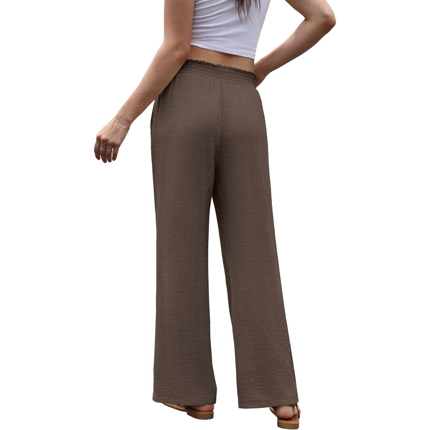 High Rise Flowy Palazzo Wide Pants Woman For Women