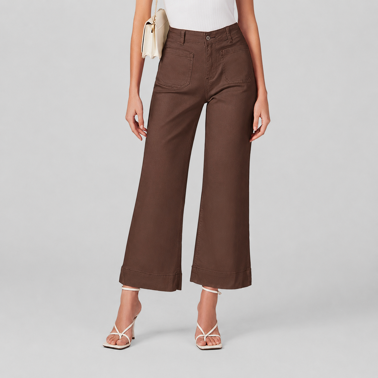 Baggy Flare Cropped Wide Jeans For Women