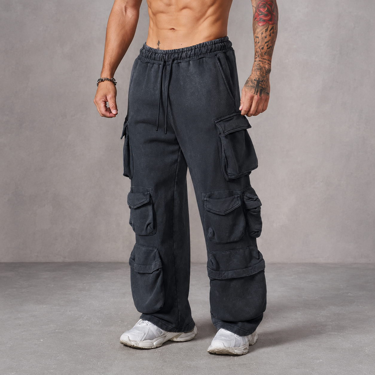 Casual Cargo Sweatpants With Pocket For Men
