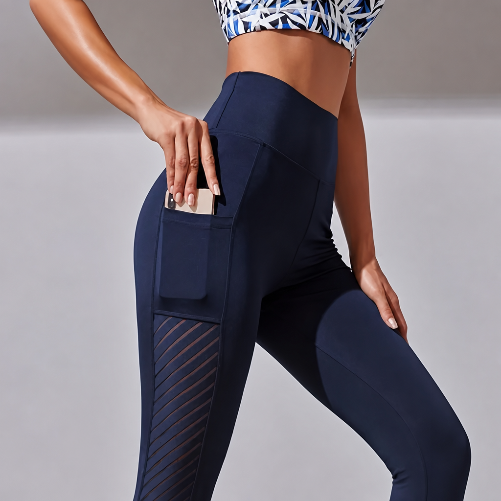 Casual Yoga Athletic Stitched Leggings For Women