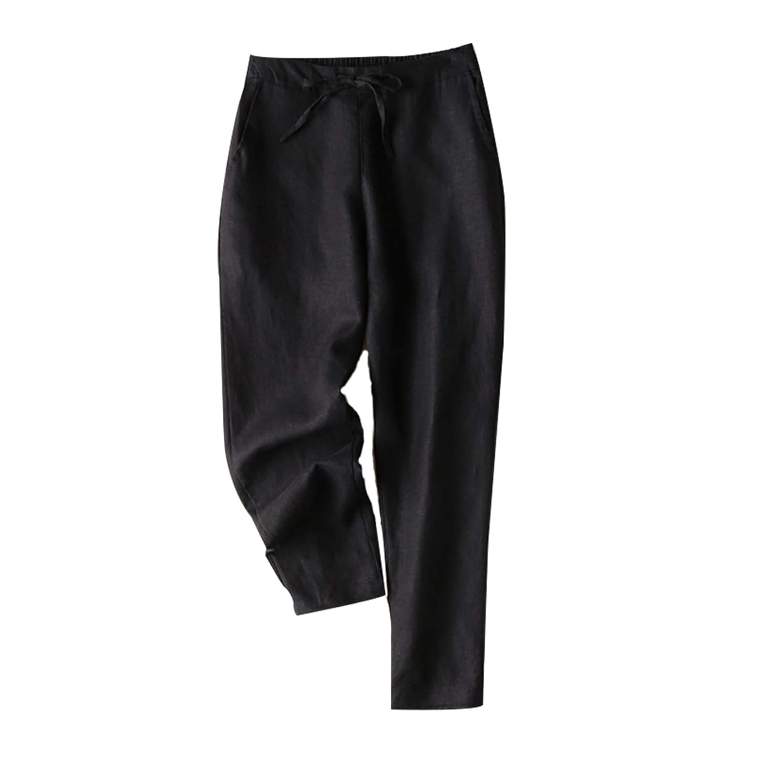 Summer Casual Drawstring Pants With Pockets