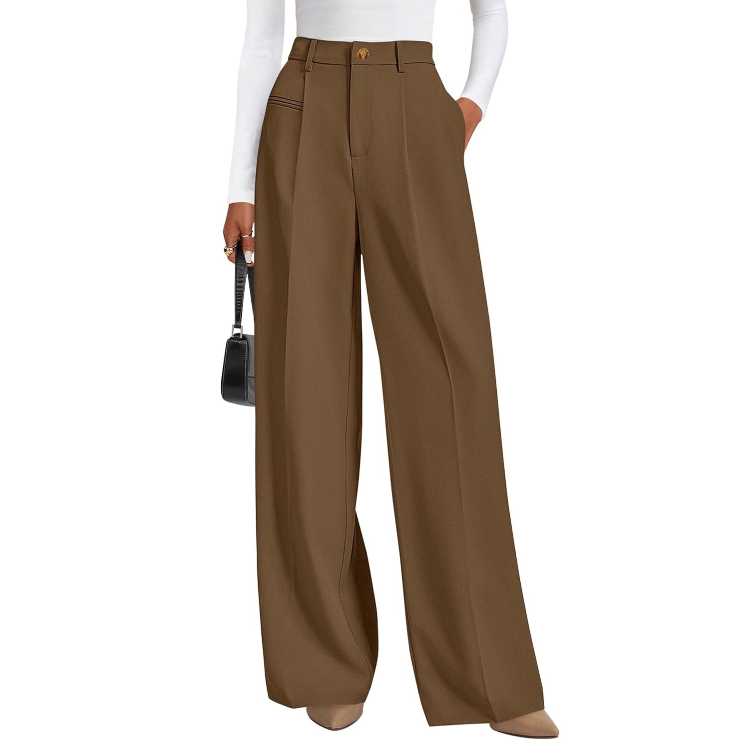 Solid Flowy WIde Palazzo Pants For Women