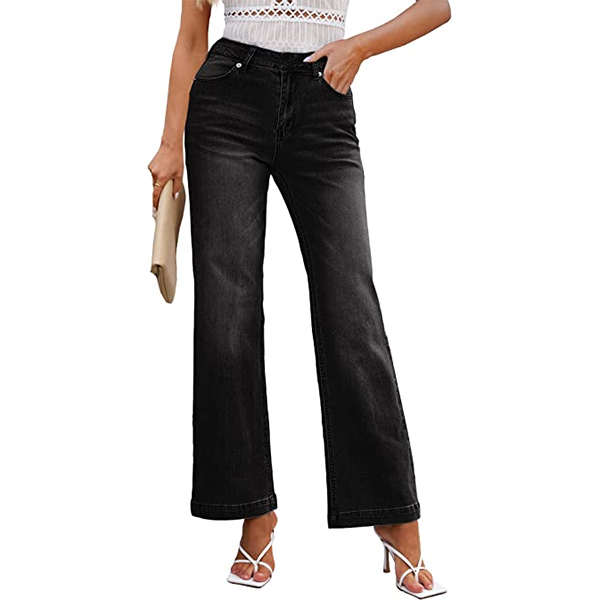 Seamed Front Wide Leg Jeans-My Comfy Pant