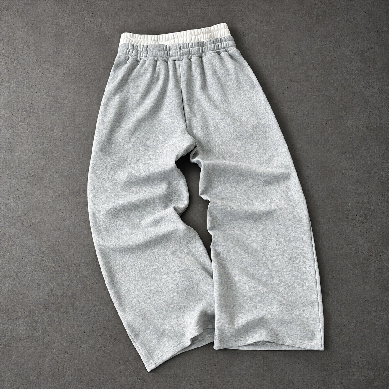 Cross Embroidered Drawstring Loose Wide Silhouette Sweatpants For Men