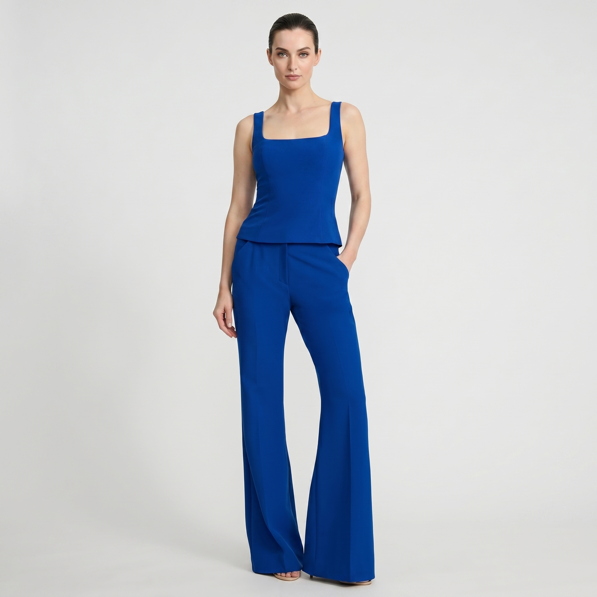 Editor Signature Stretch High Waisted Flare Trouser