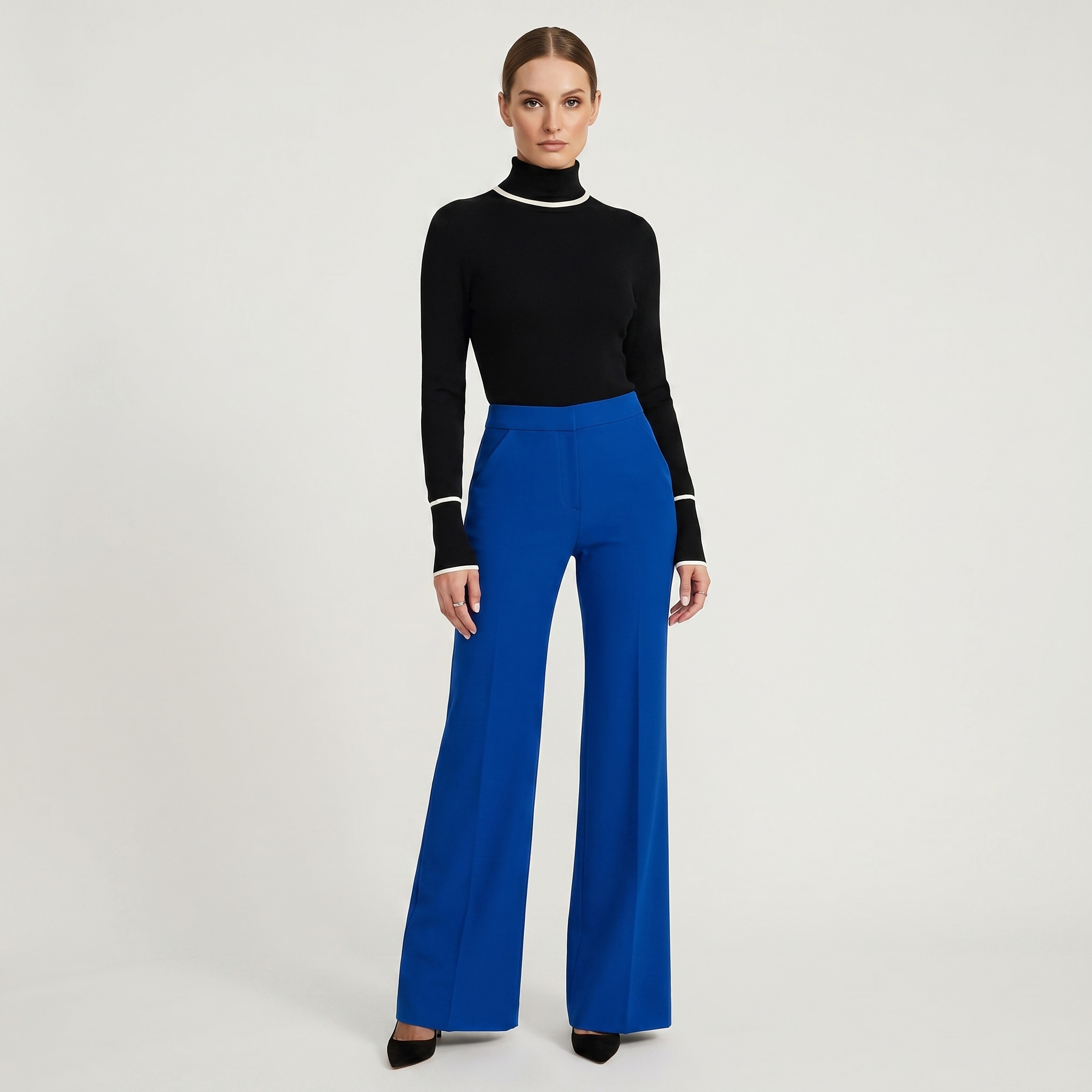 Editor Signature Stretch High Waisted Flare Trouser