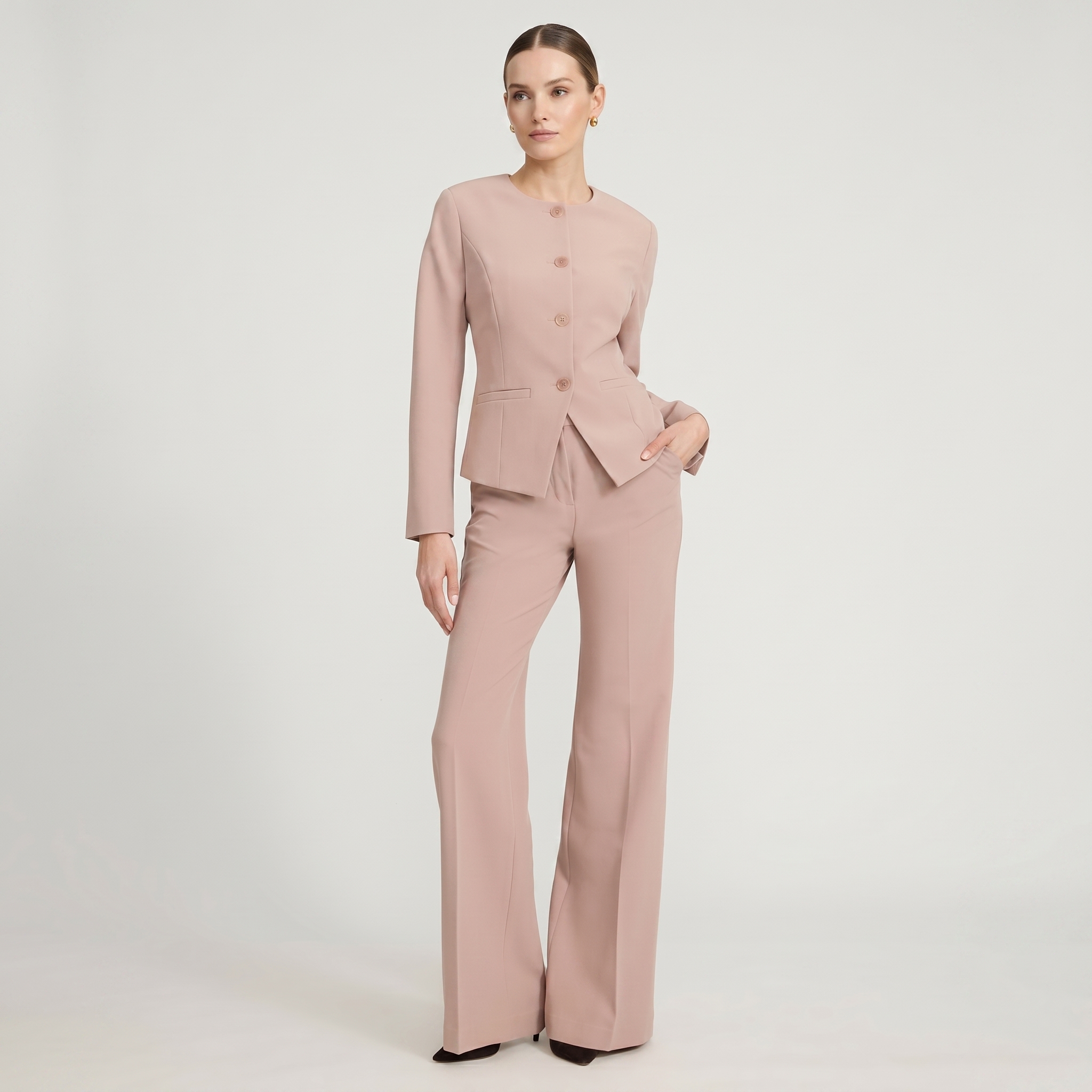 Editor Signature Stretch High Waisted Flare Trouser