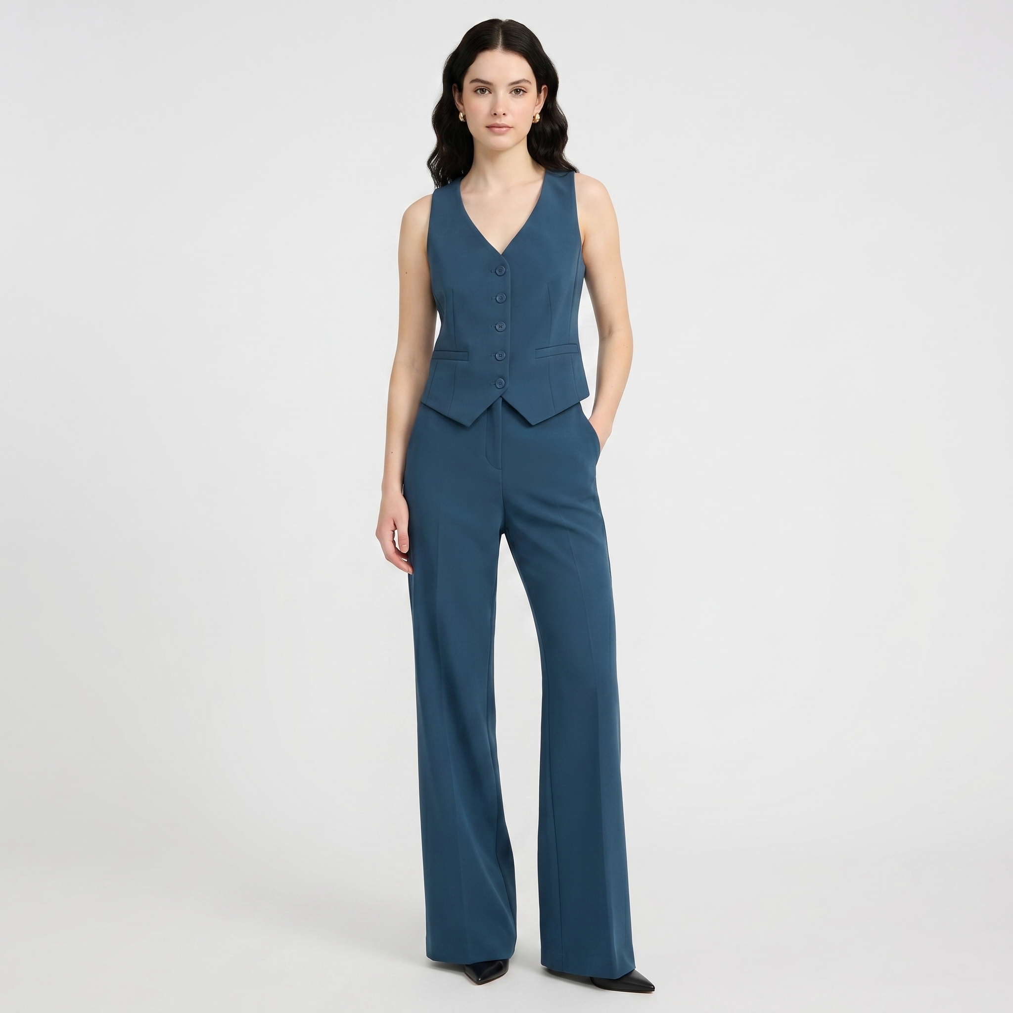 Editor Signature Stretch High Waisted Flare Trouser