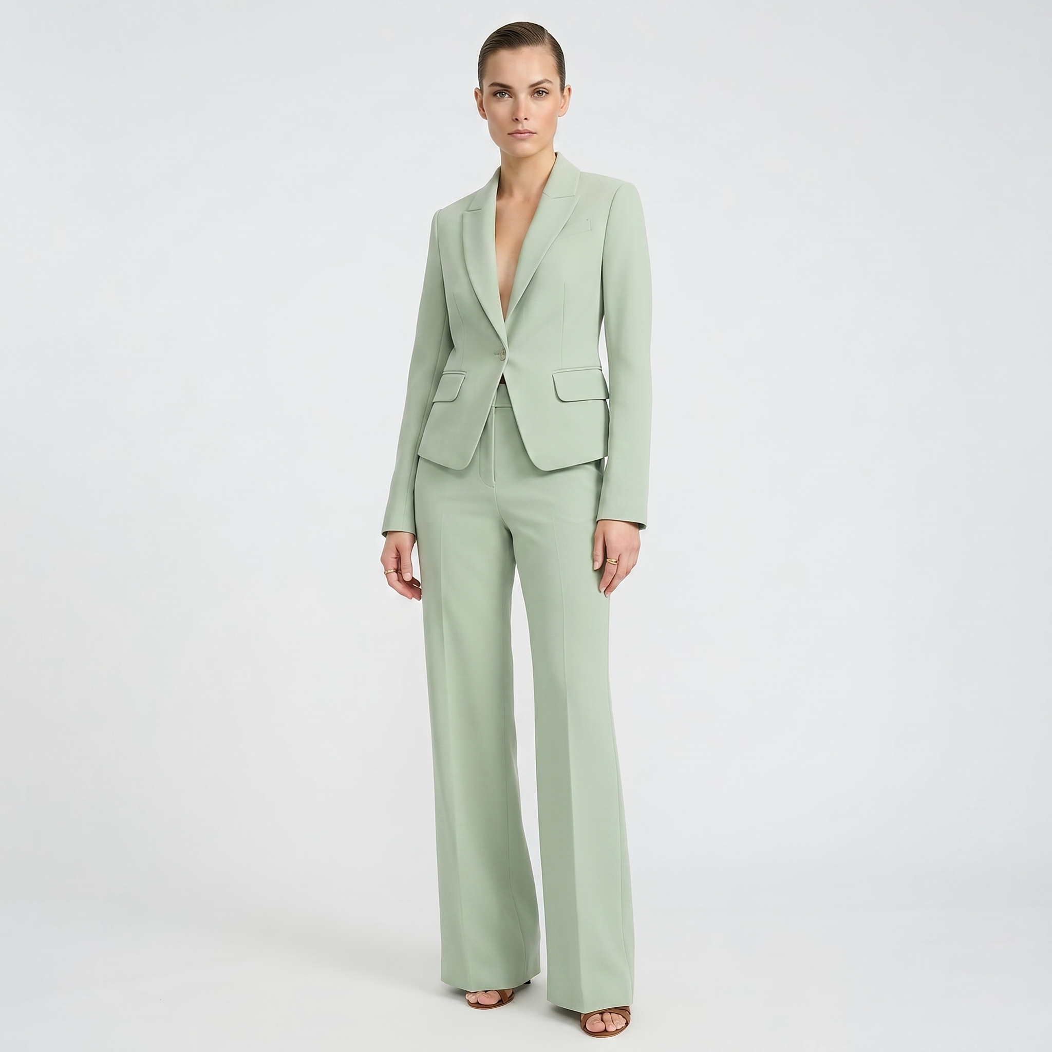 Editor Signature Stretch High Waisted Flare Trouser