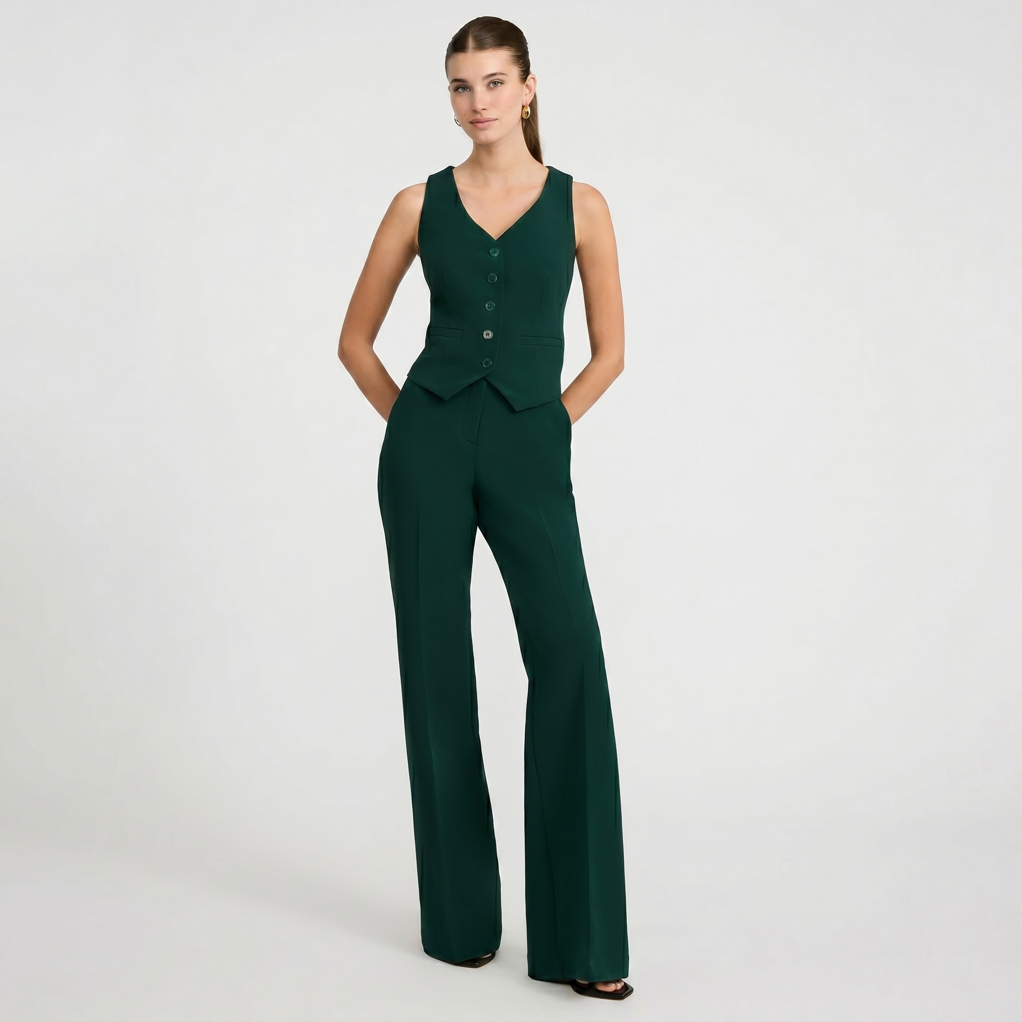 Editor Signature Stretch High Waisted Flare Trouser