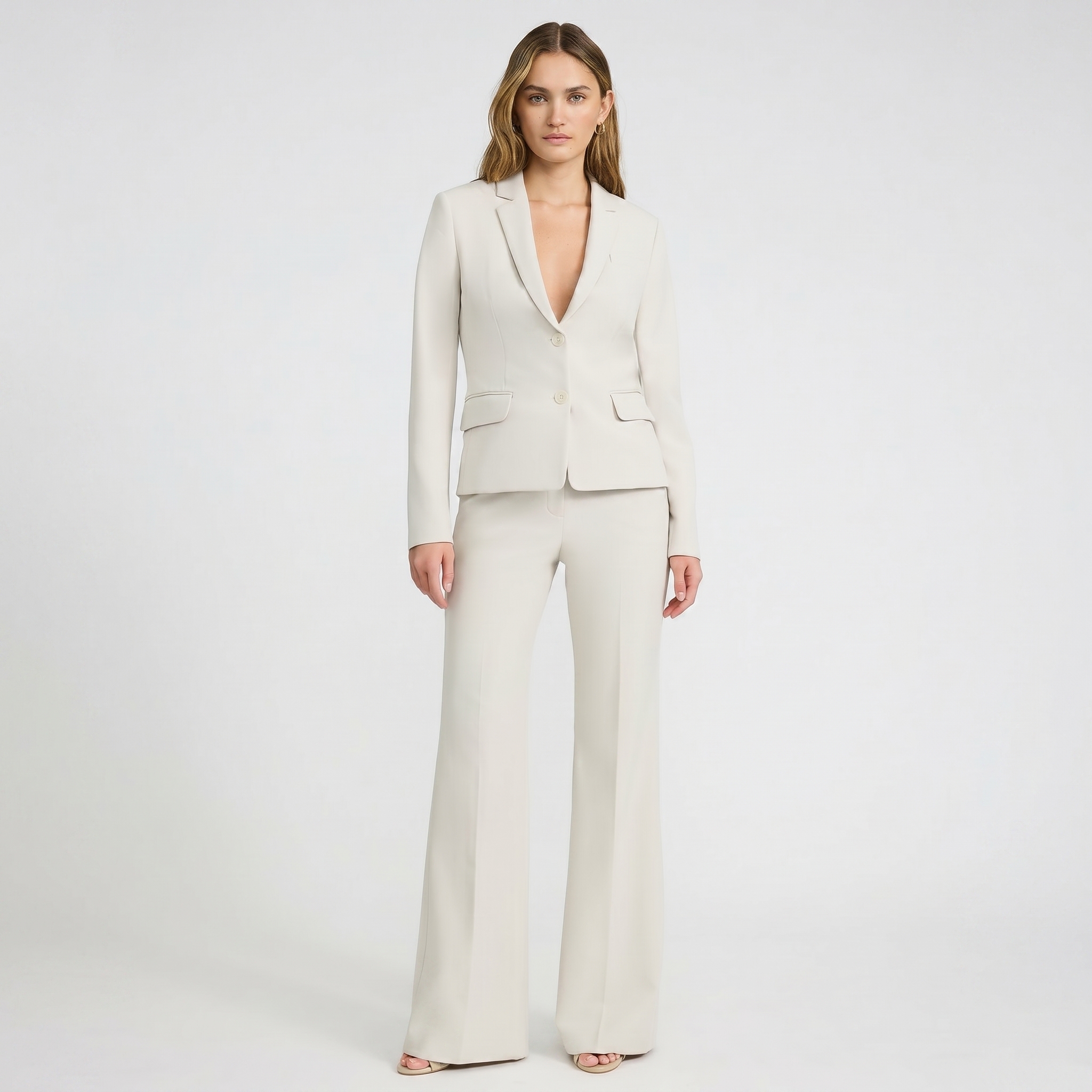 Editor Studio Stretch Twill High Waisted Flare Trouser