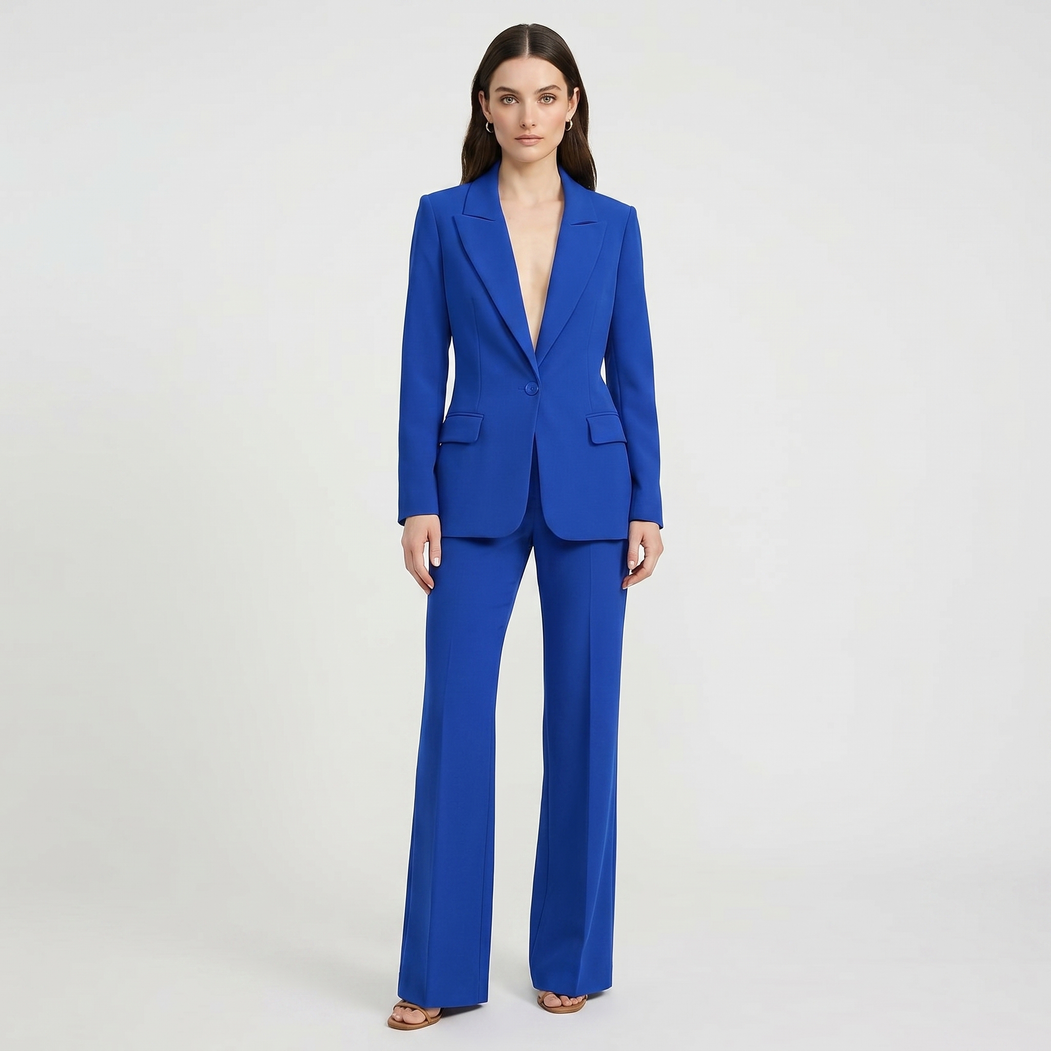 Editor Studio Stretch Twill High Waisted Flare Trouser