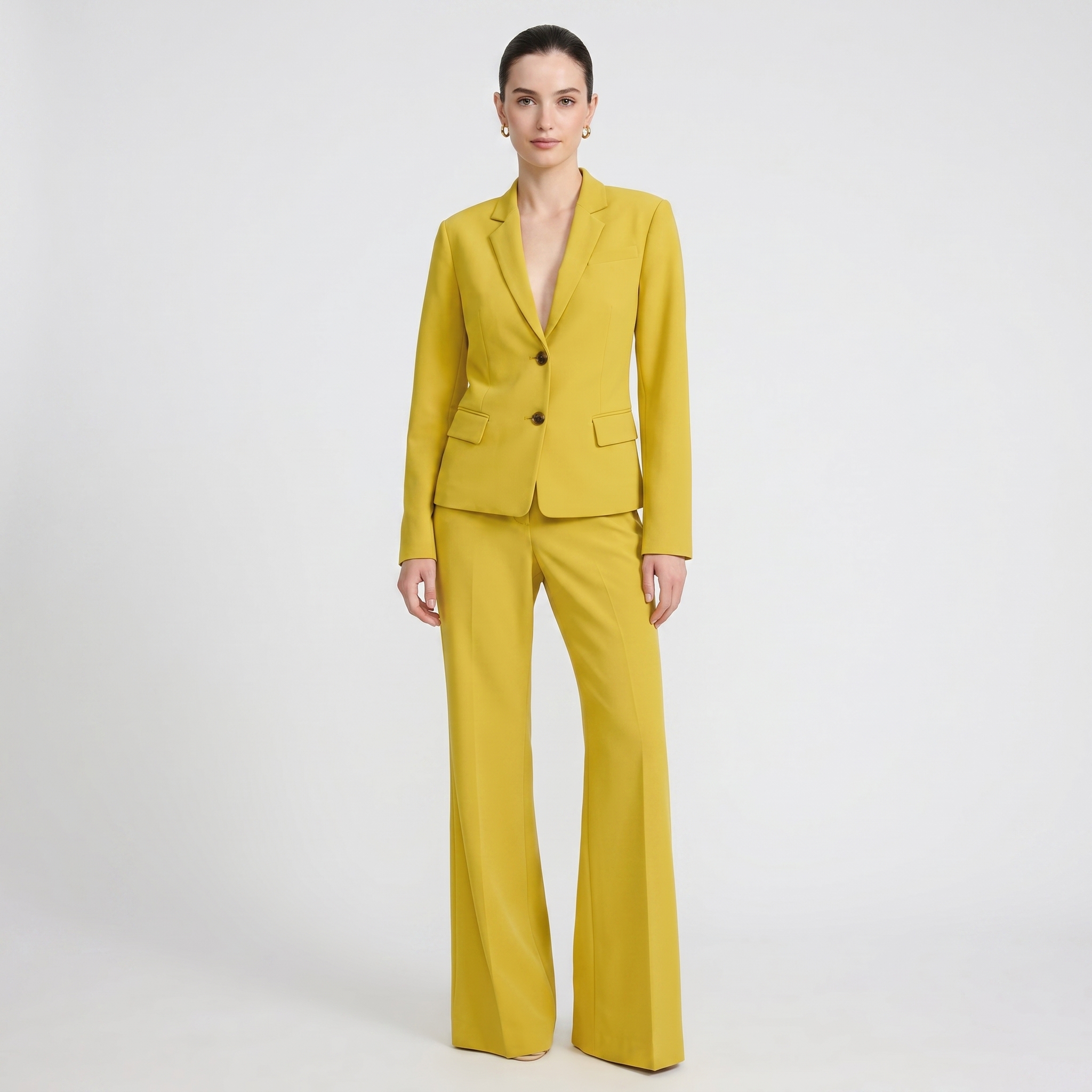 Editor Studio Stretch Twill High Waisted Flare Trouser