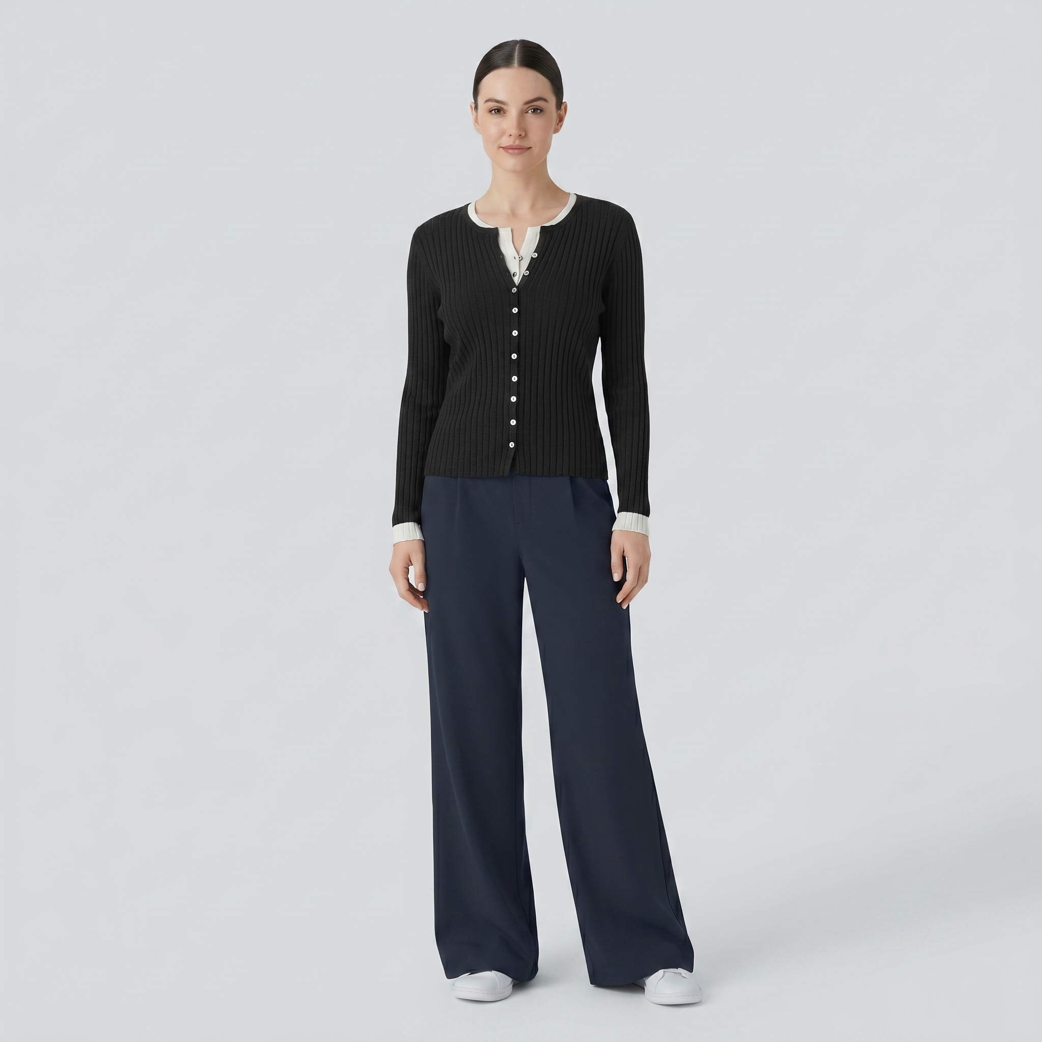 High Waisted Pocket Work Flare Pants