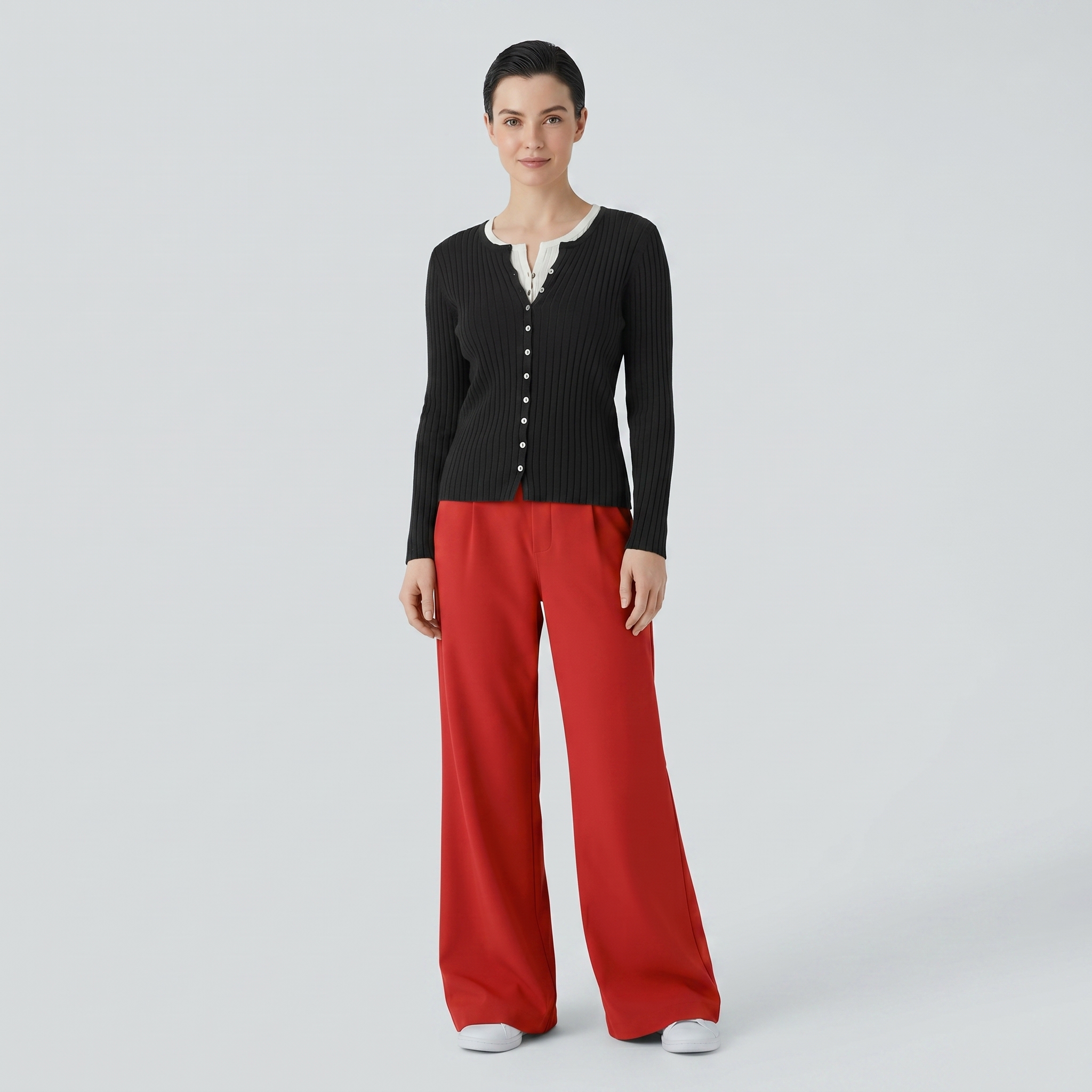 High Waisted Pocket Work Flare Pants