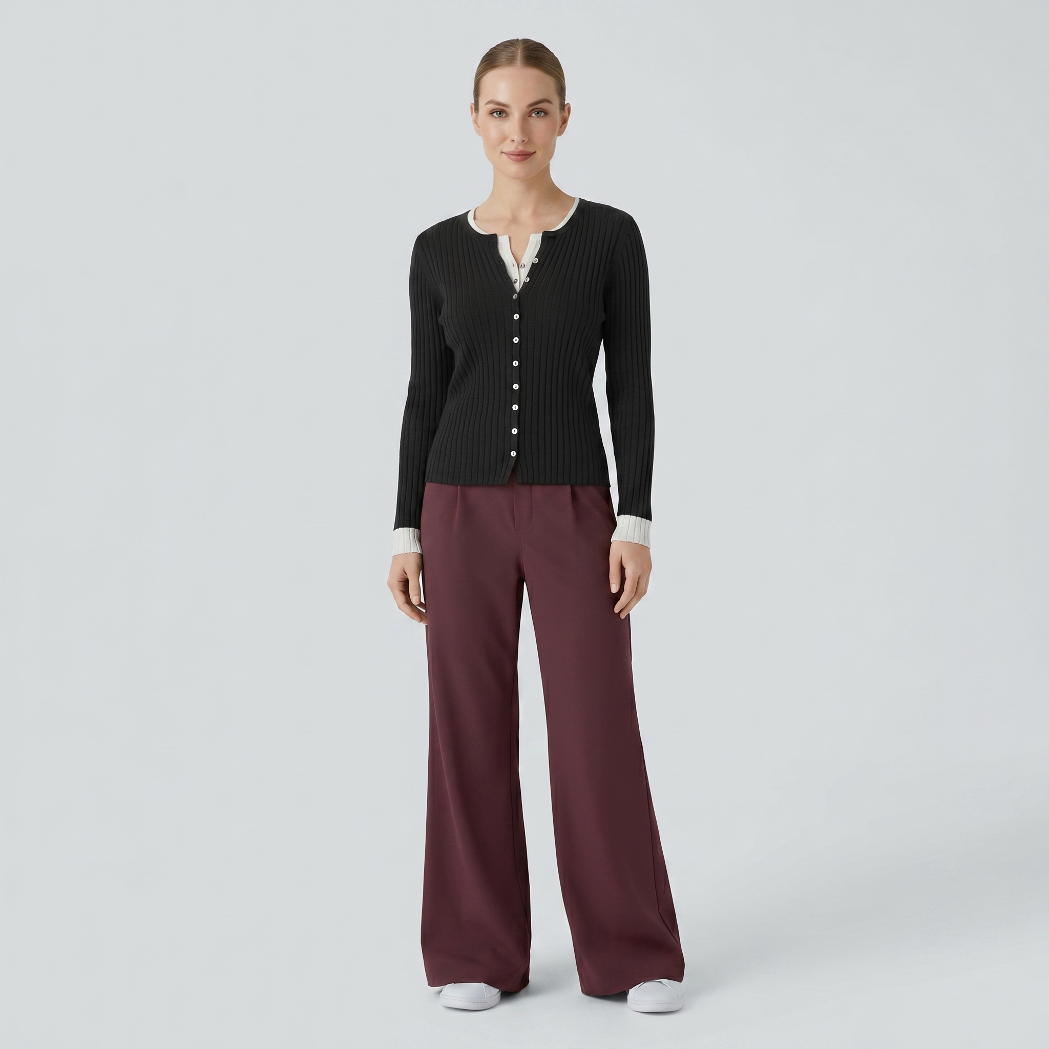 High Waisted Pocket Work Flare Pants
