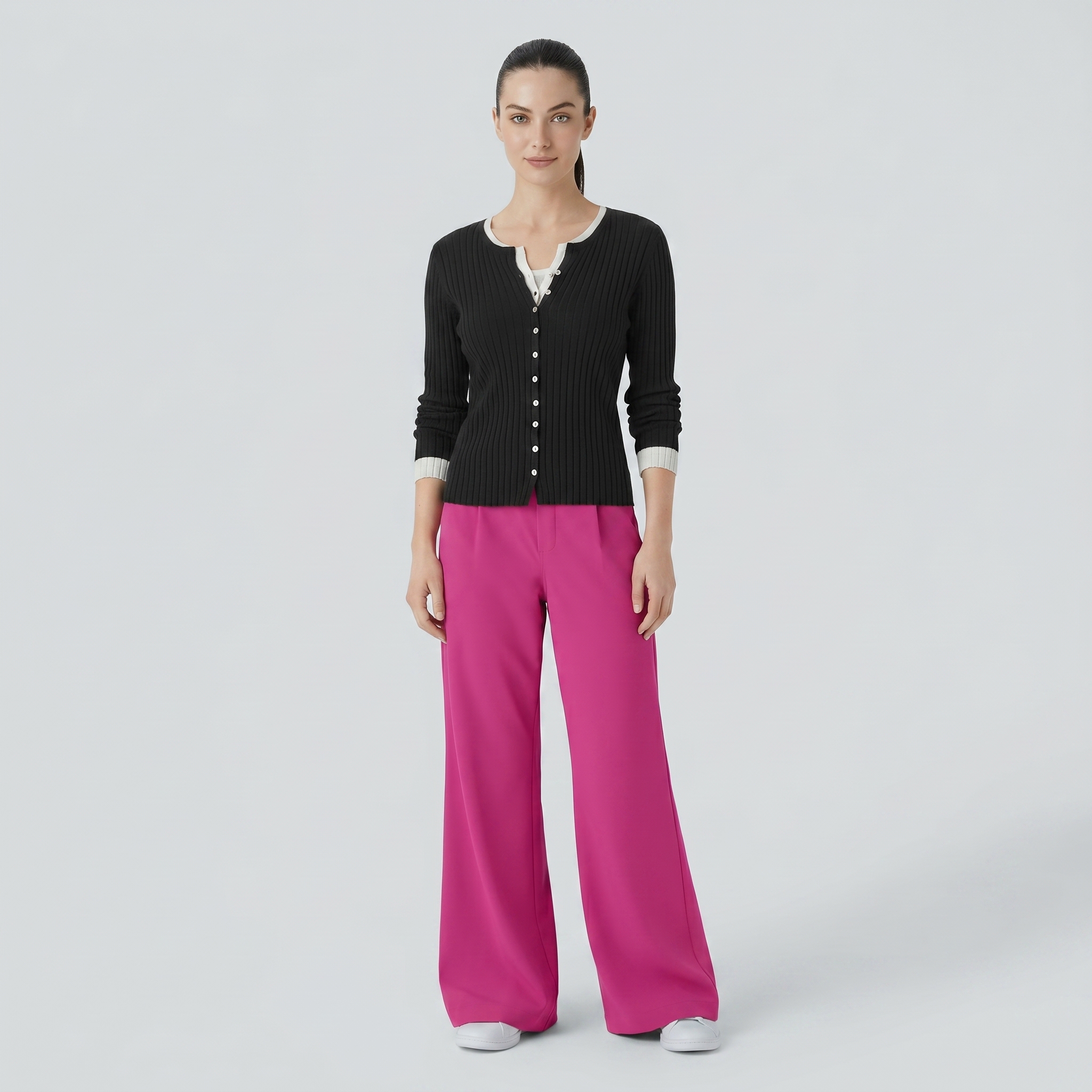 High Waisted Pocket Work Flare Pants
