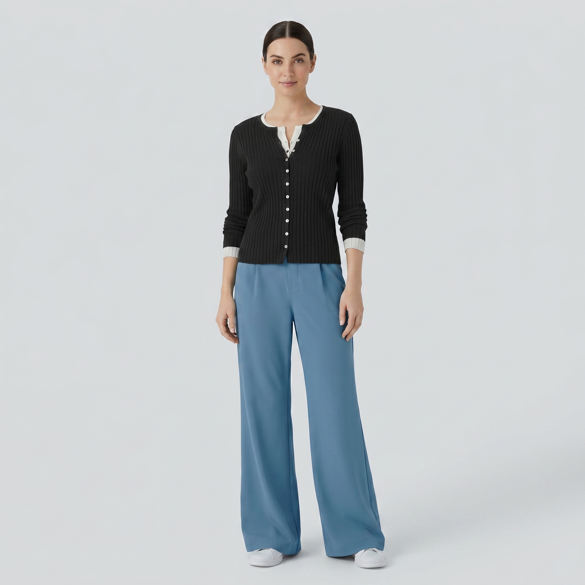 High Waisted Pocket Work Flare Pants