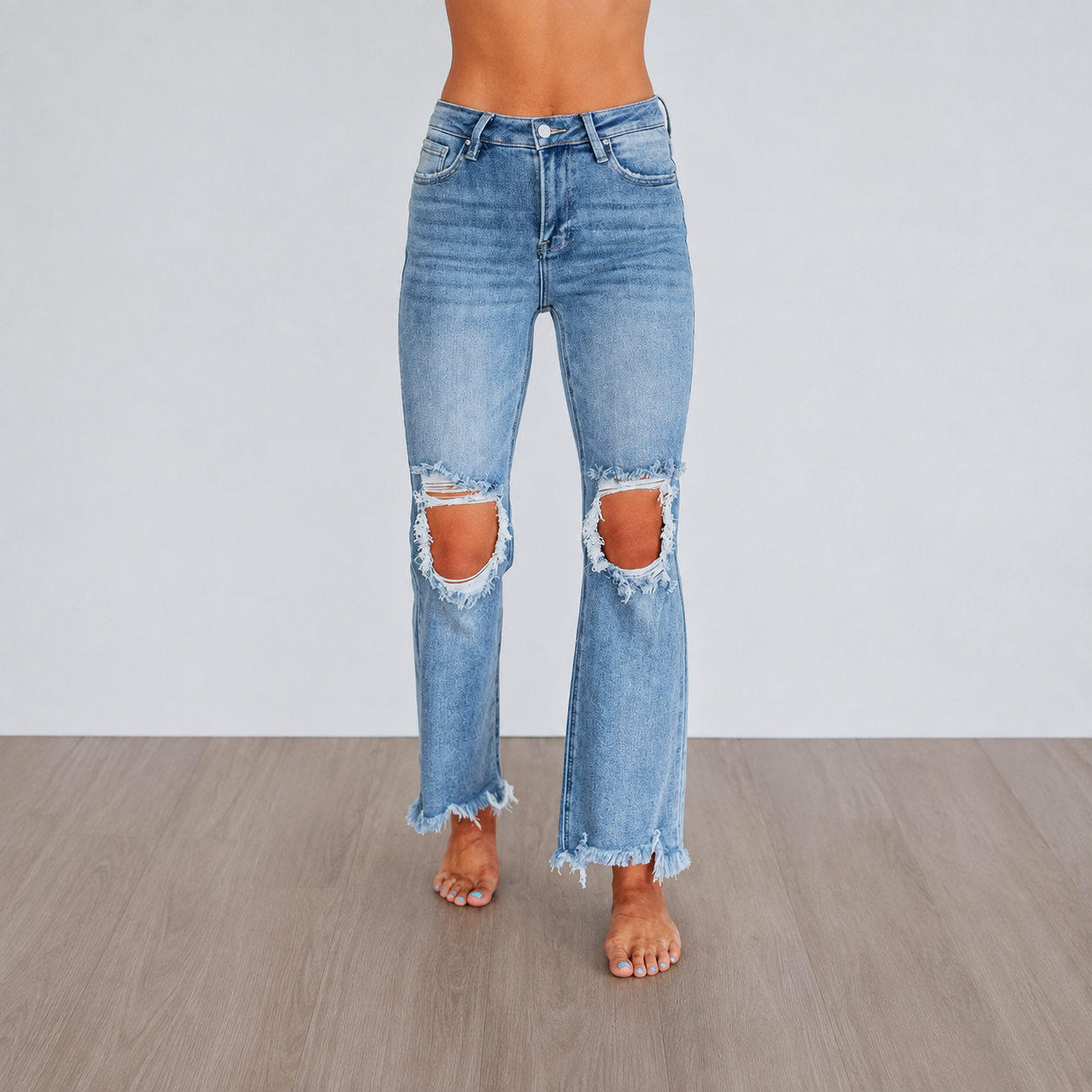 Casual Wear High Rise Stretchy Jeans For Women