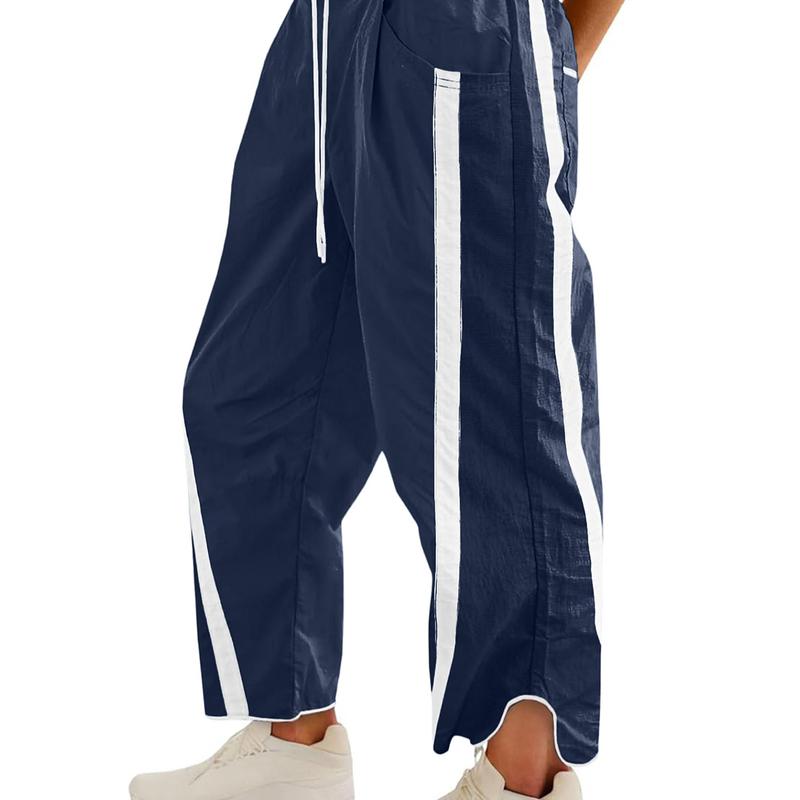 Casual Wide Baggy Pants With Drawstring For Women