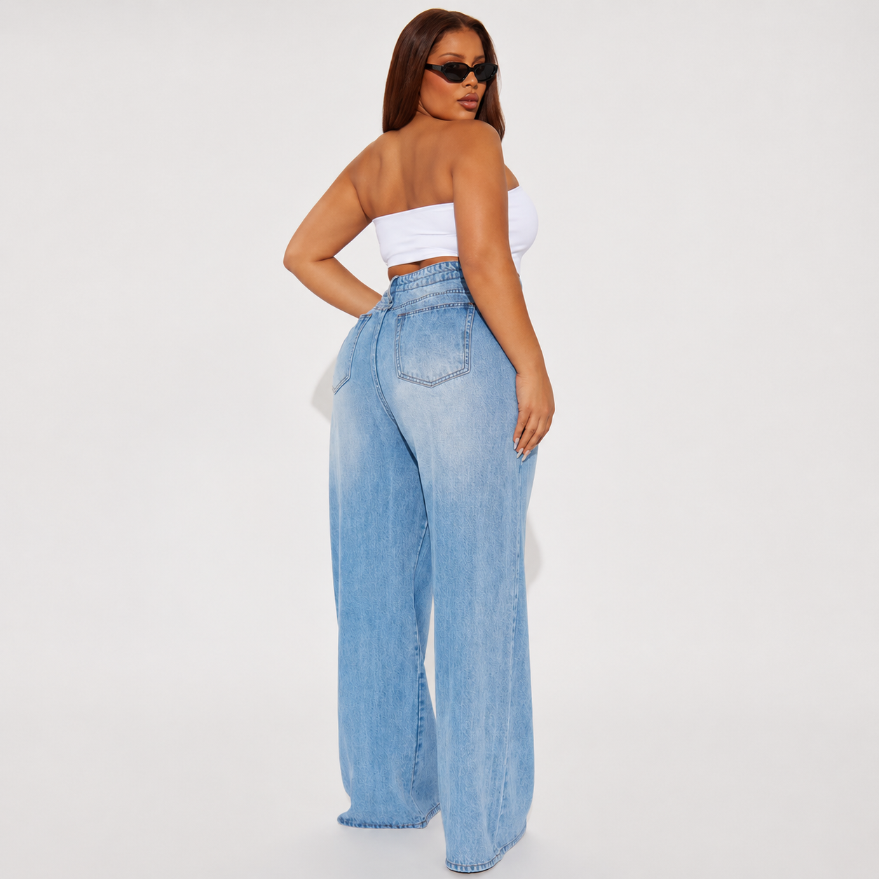 Drapey Wide Vintage Jeans For Women