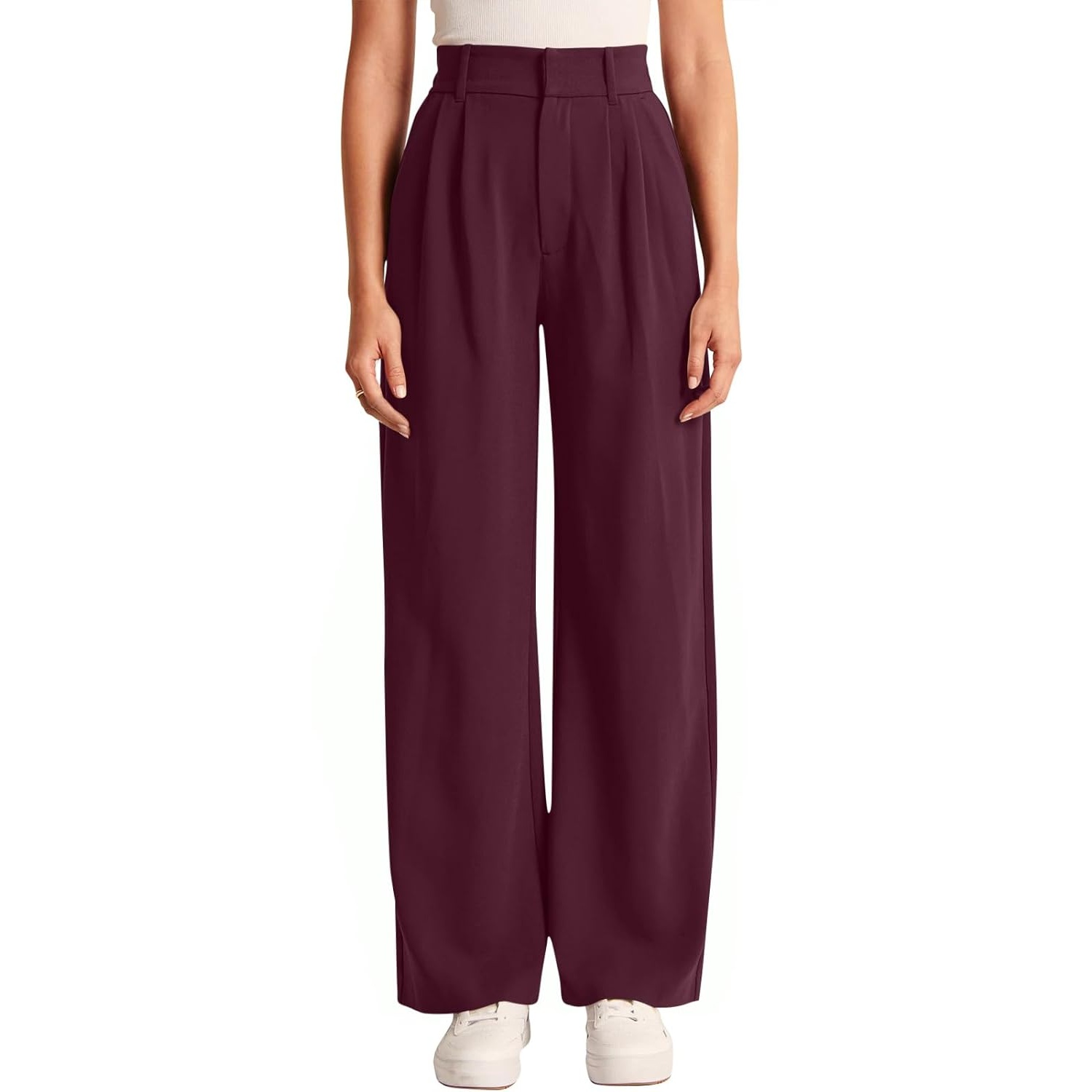 Solid Casual Pants With Pocket For Women