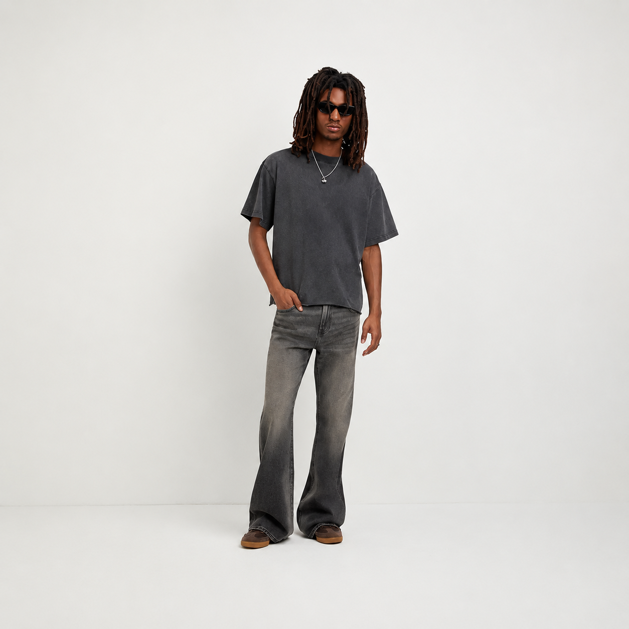 Bootcut Washed Baggy Jordan Jeans For Men