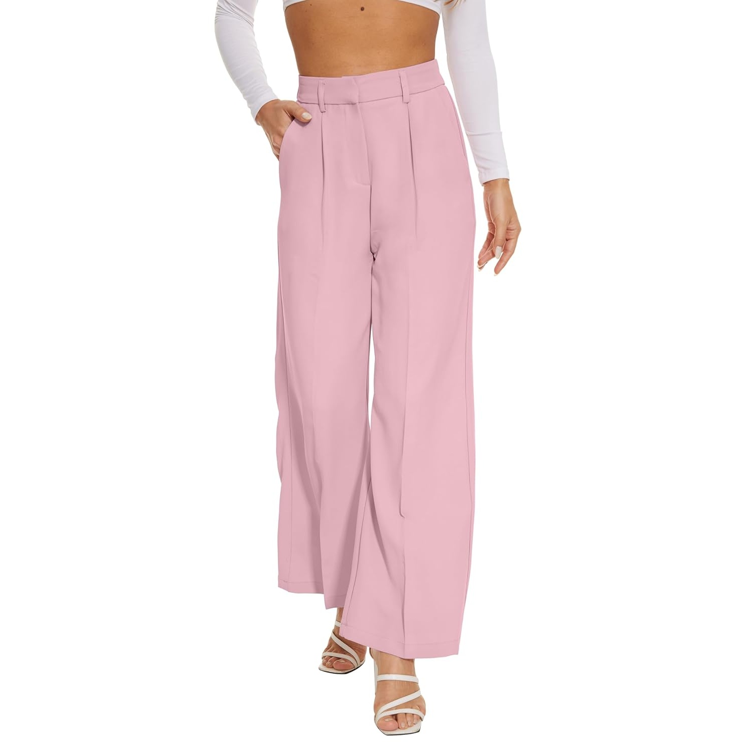 Stretchy Loose Casual Pants With Elastic Waistband For Women