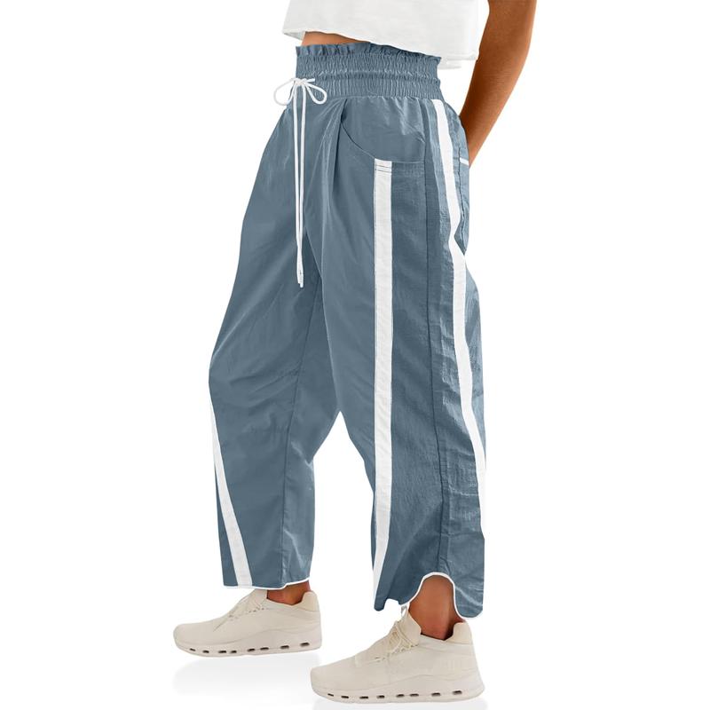 Lightweight Quick Dry Barrel Pants With Pockets