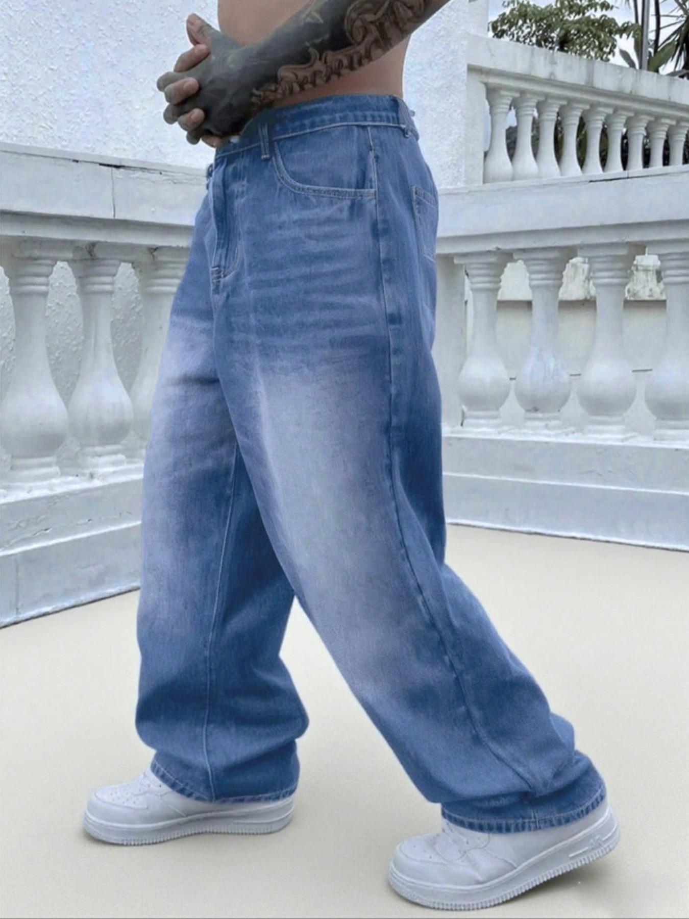 Loose Vintage Washed Streetwear Jeans For Men