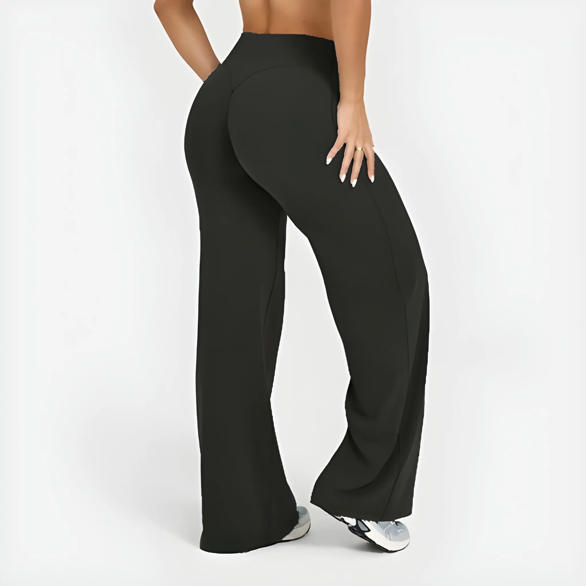 Straight Fit Athletic Wide Bottom Yoga Pants