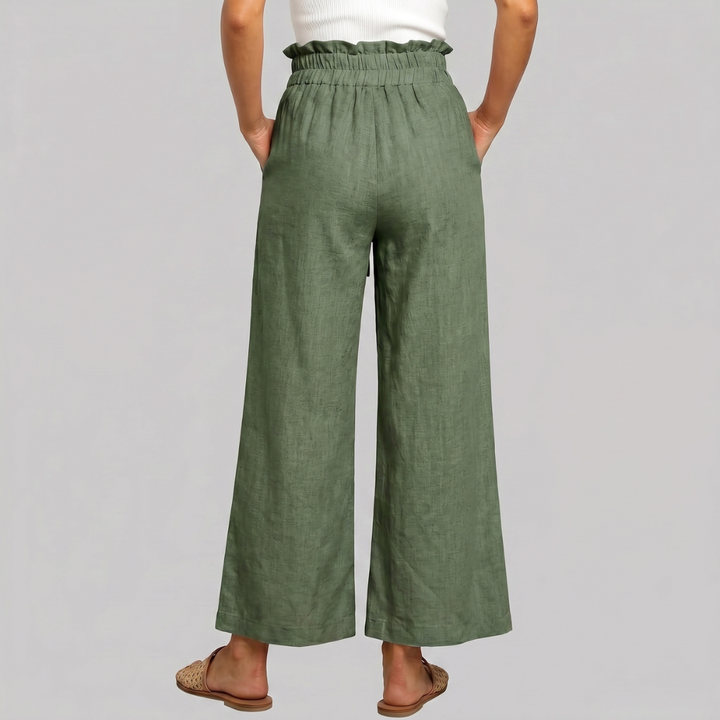 Casual High Rise Wide Palazzo Pants For Women Summer Wear