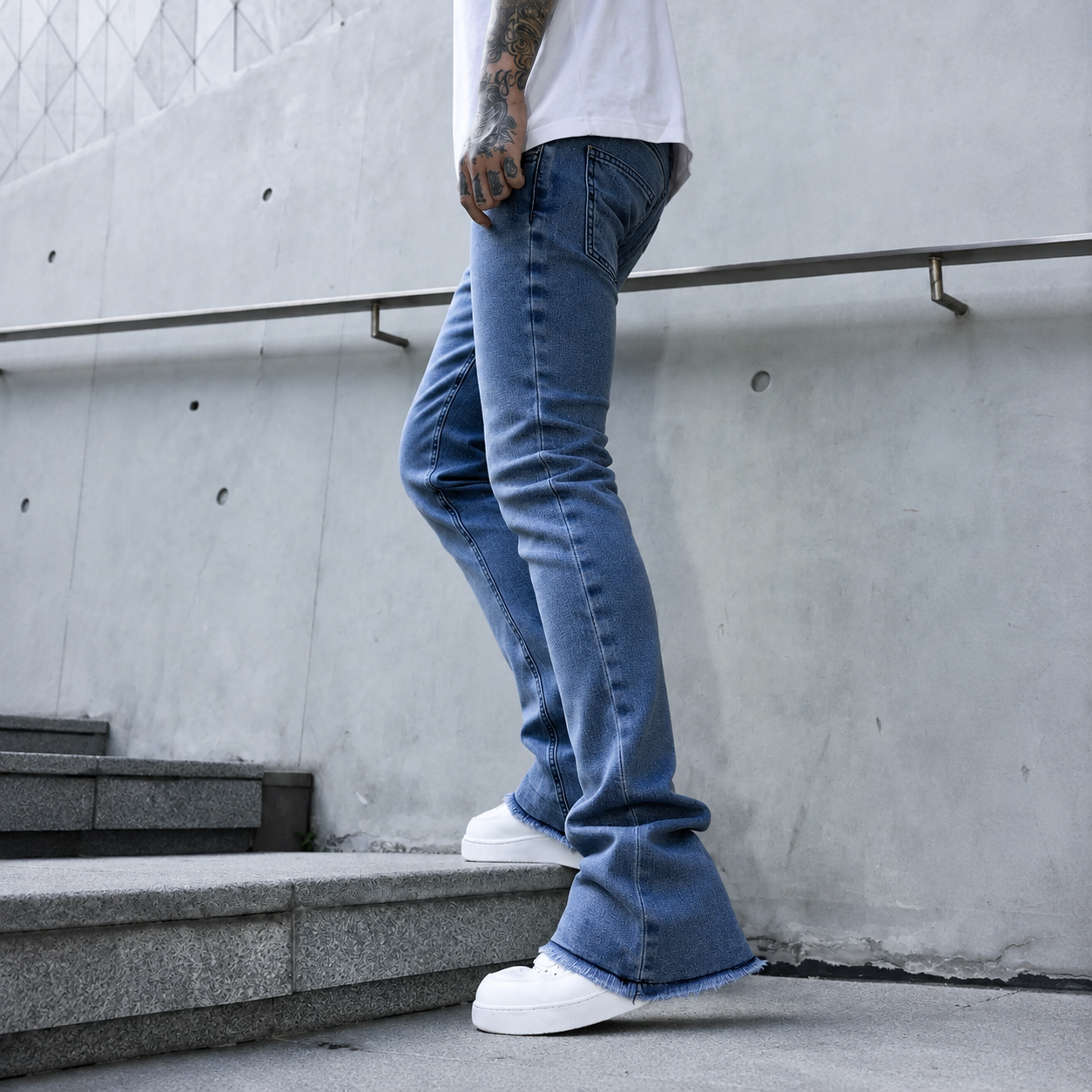 Casual Loose Retro Fashion Stretchy Streetwear Jeans For Men