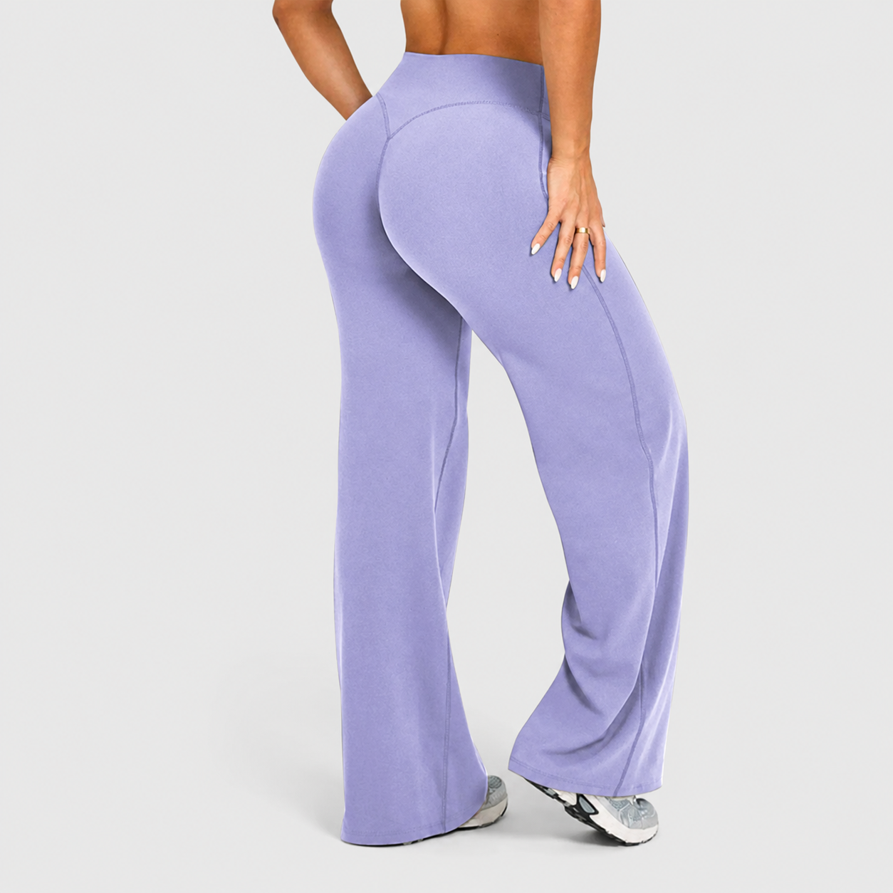 Casual Comfortable Wide Leg Knitted Sports Pant For Women