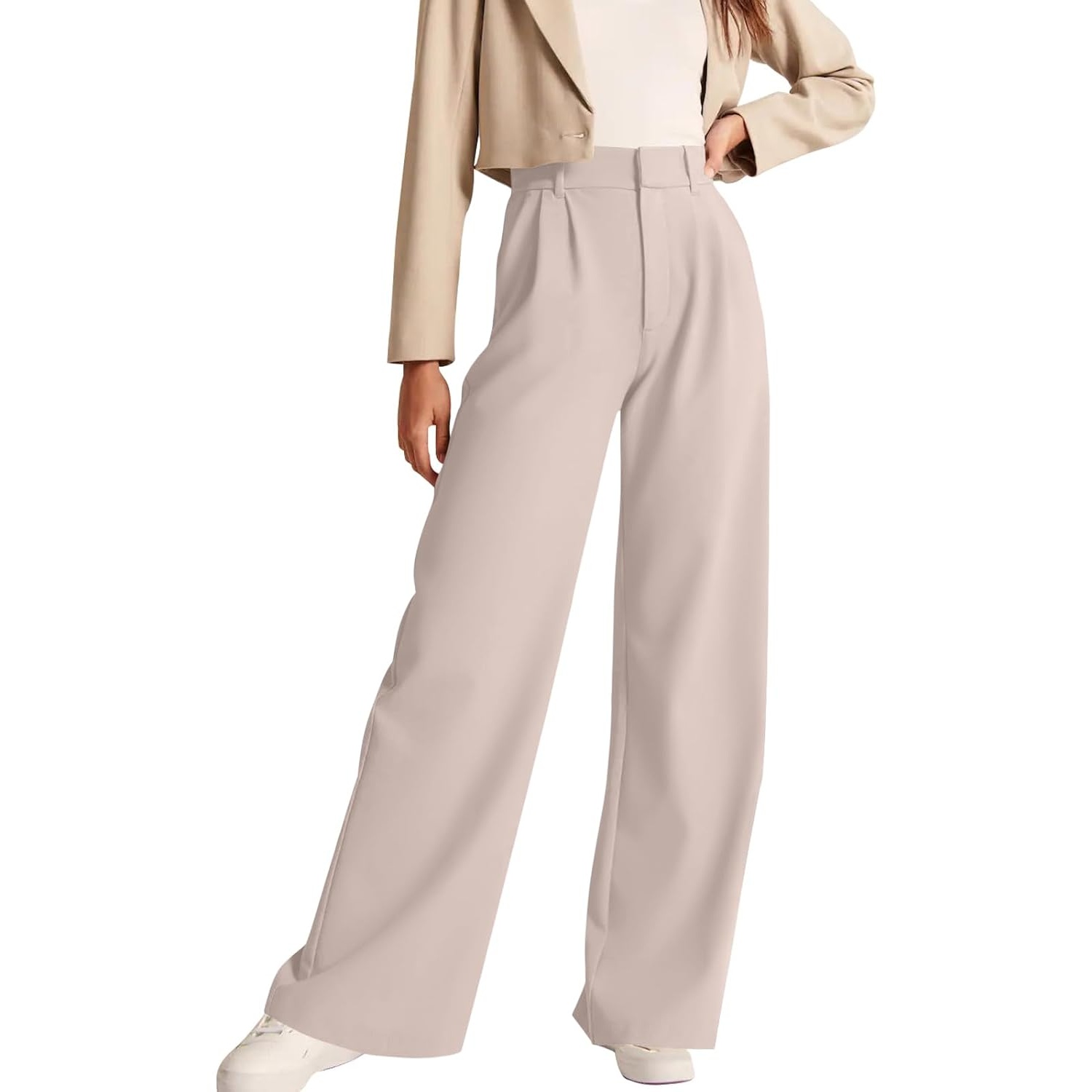 Solid Casual Pants With Pocket For Women