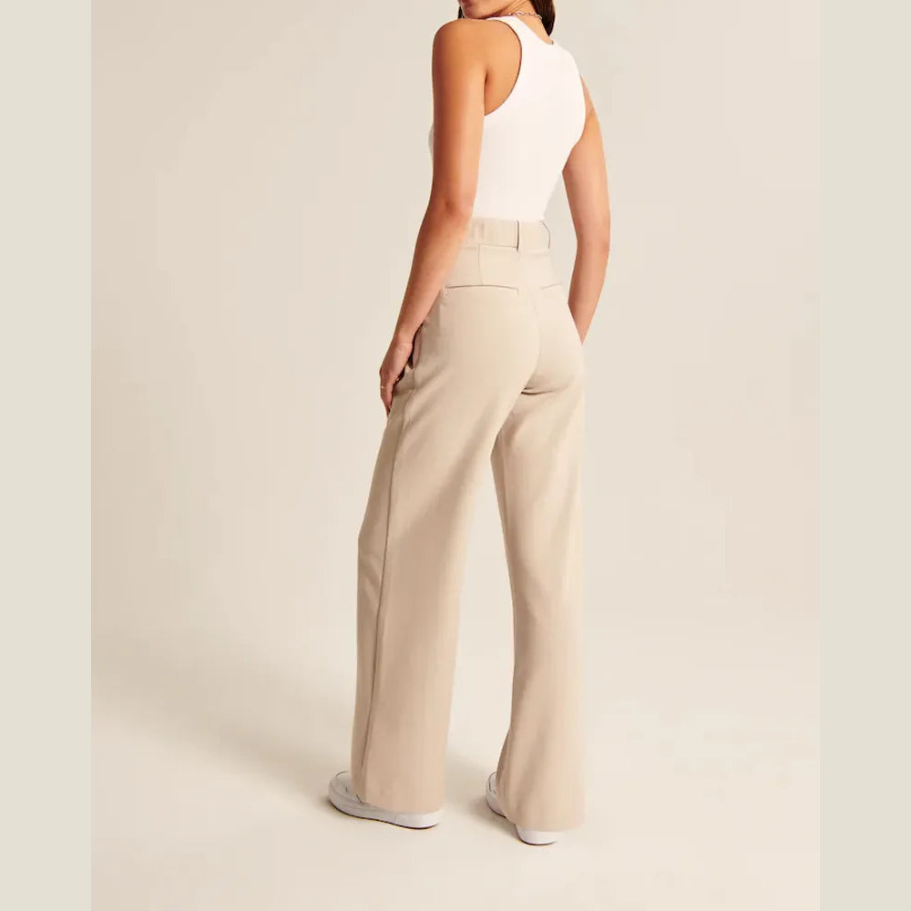 High Waist Tailored Wide Leg Pants-My Comfy Pant