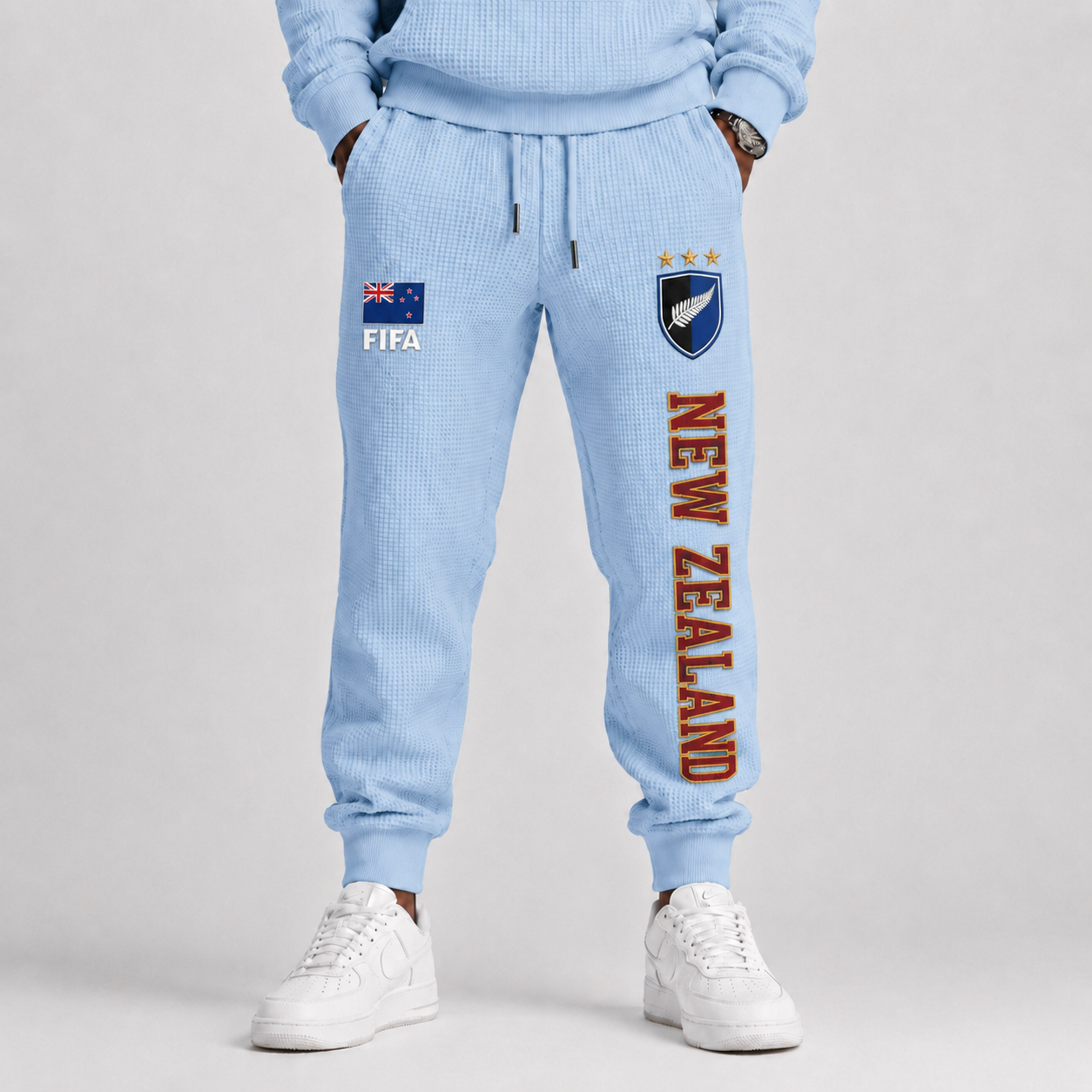 FIFA 2026 New Zealand Printed Waffle Football Fan Pants