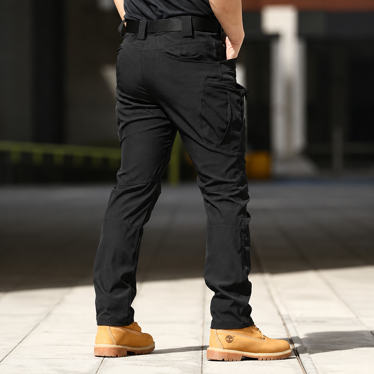 Stretch Cargo Work Pants With Multiple Pockets For Outdoor Men
