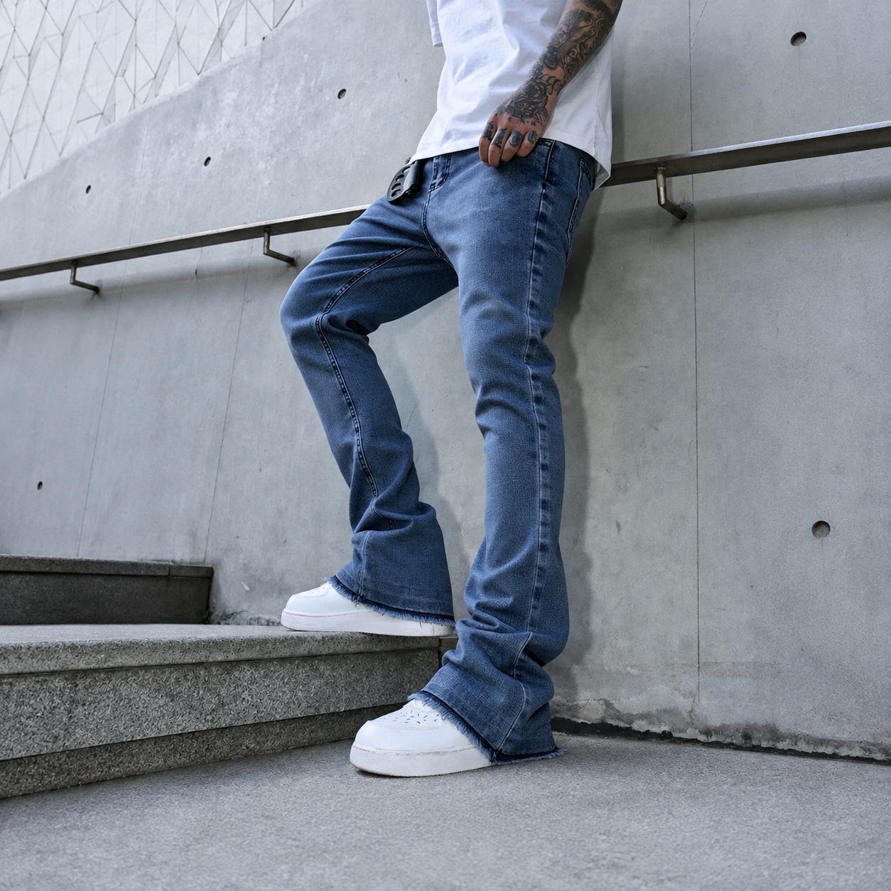 Casual Loose Retro Fashion Stretchy Streetwear Jeans For Men