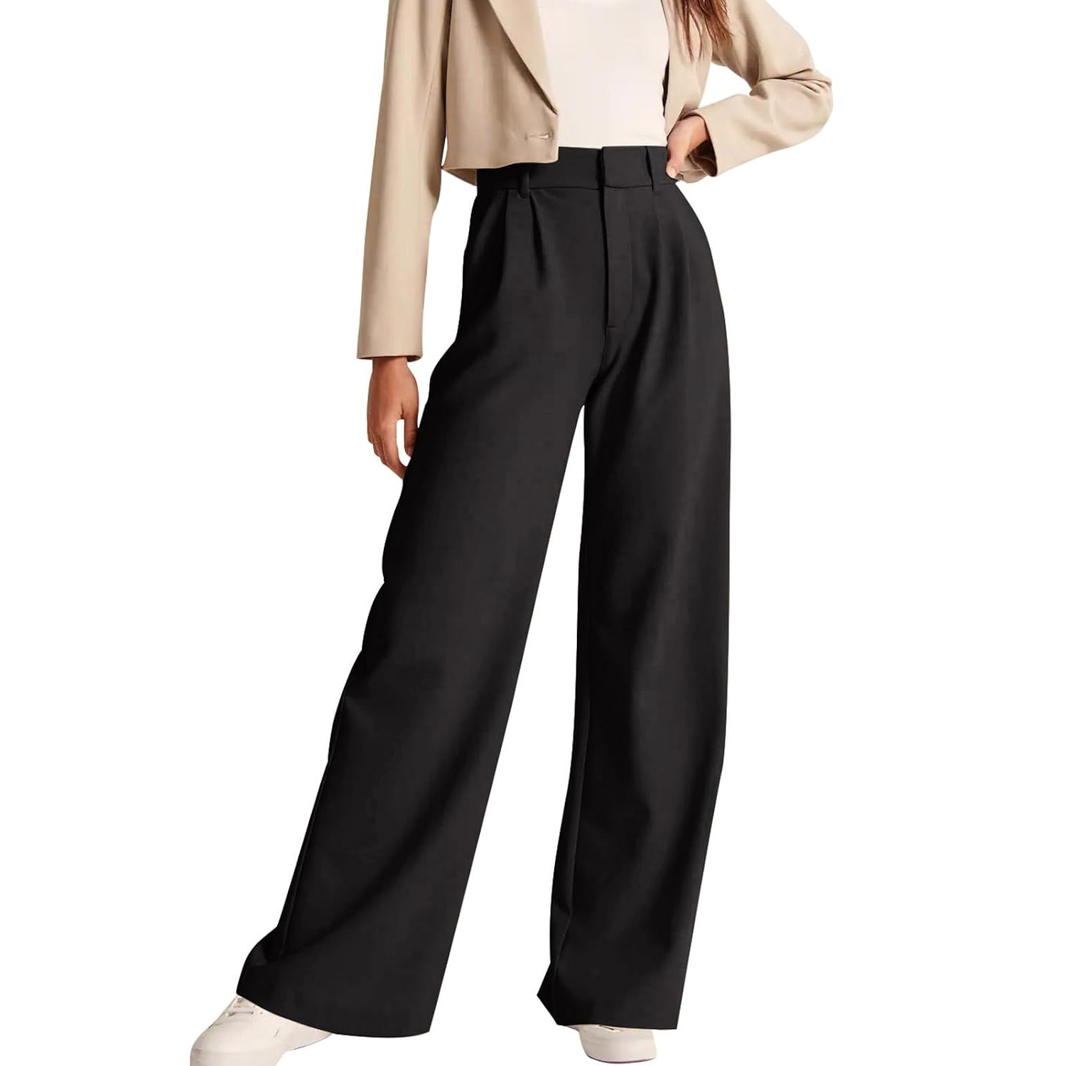 Solid Casual Pants With Pocket For Women