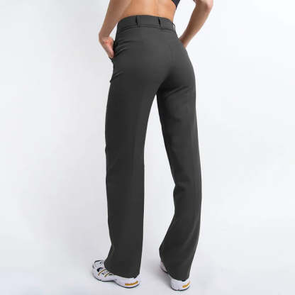 High Waisted Suit Pants With Straw Pleats-My Comfy Pant
