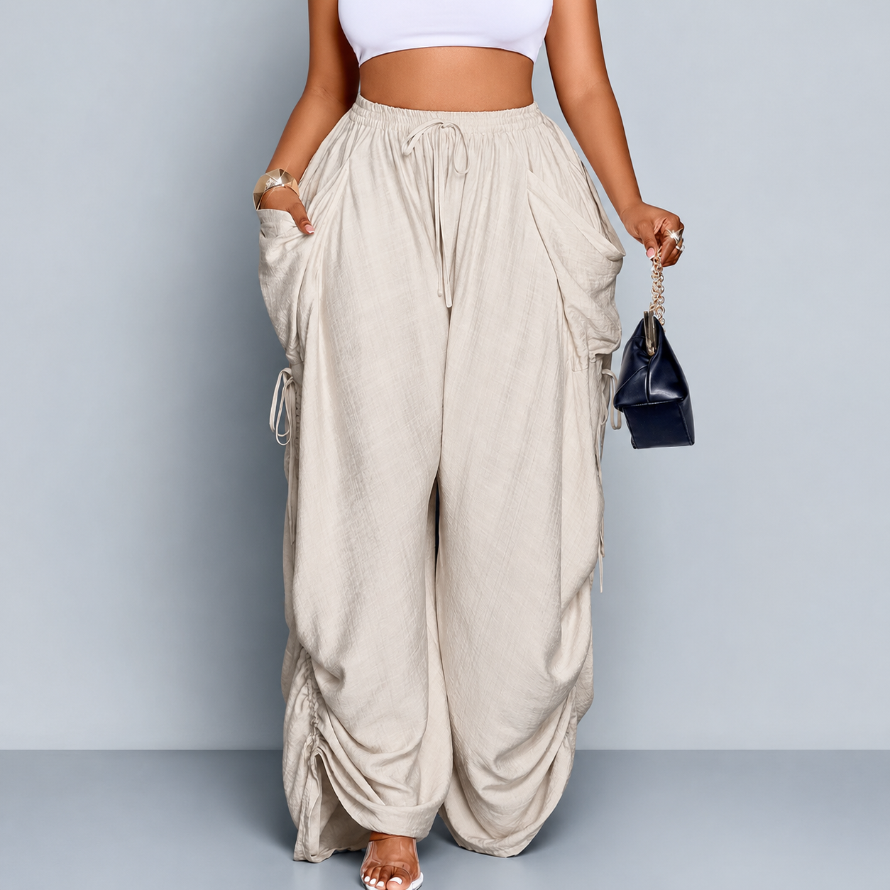 Casual Loose Fit Wide Pants For Women Everyday Wear